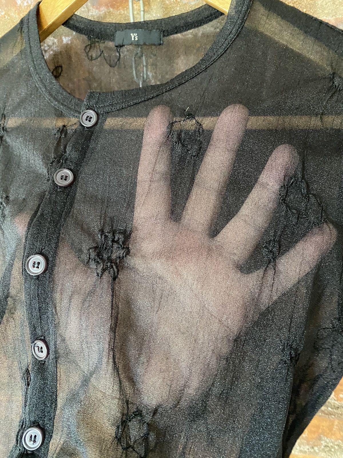 Y's 1990s Y'S Mesh transparent shirt Size S / US 4 / IT 40 - 10 Thumbnail