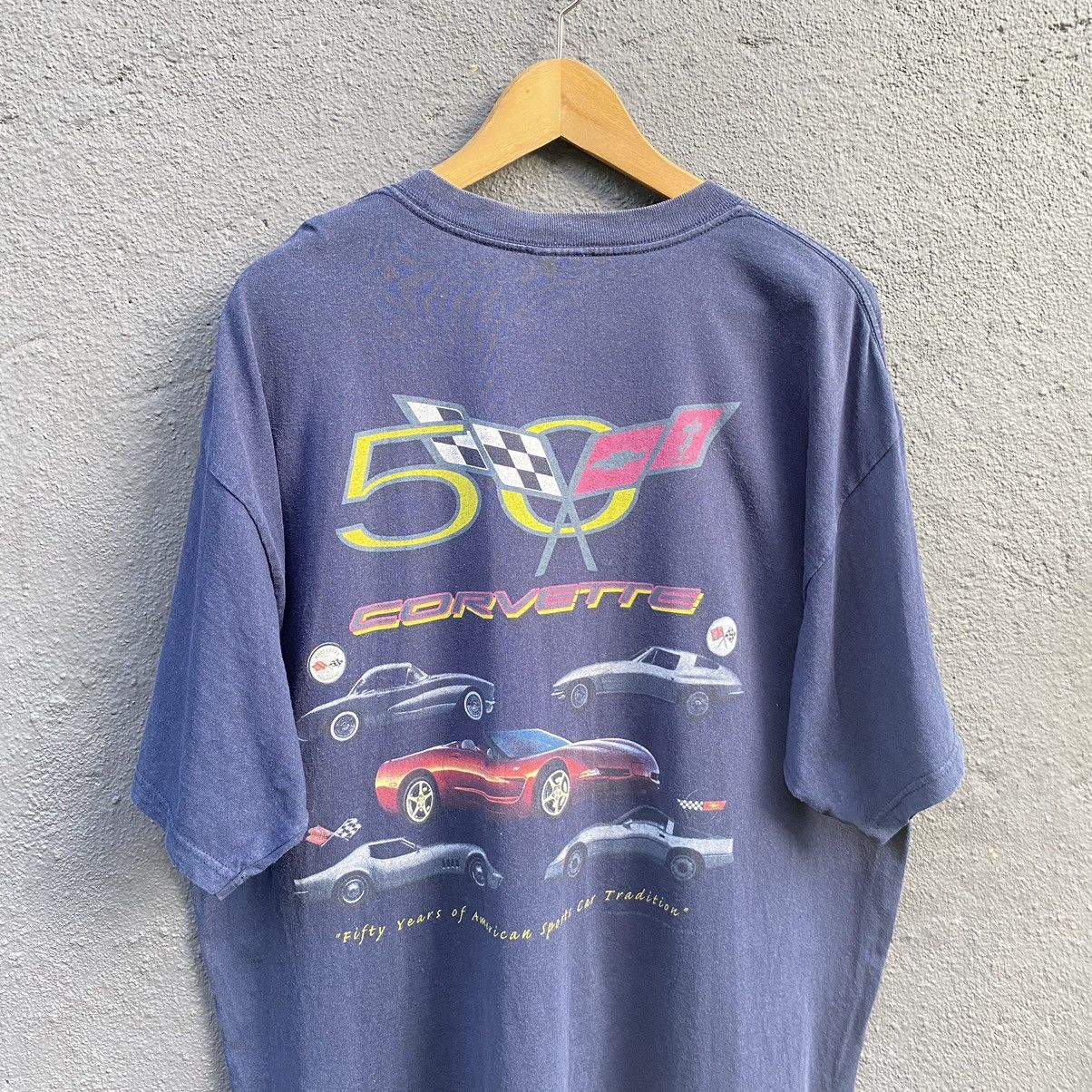 Vintage Thrashed Faded Vintage Y2K Corvette Chevrolet ERD GRUNGE TEE Size US XL / EU 56 / 4 - 2 Thumbnail