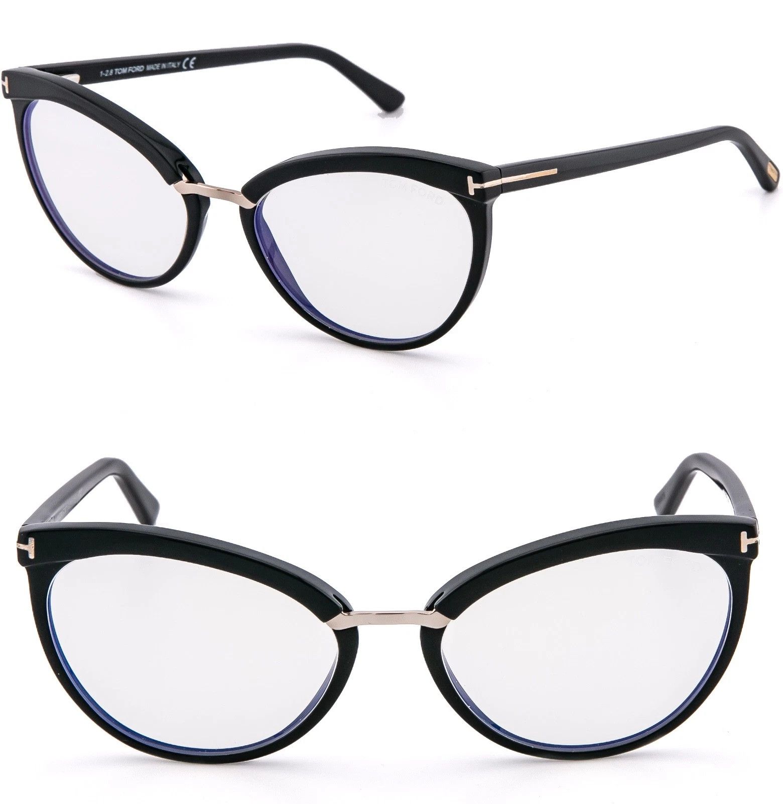 Tom Ford TOM FORD TF5551B 001 Black Blue Optical Eyeglass 5551 FT5551 Size ONE SIZE - 1 Thumbnail
