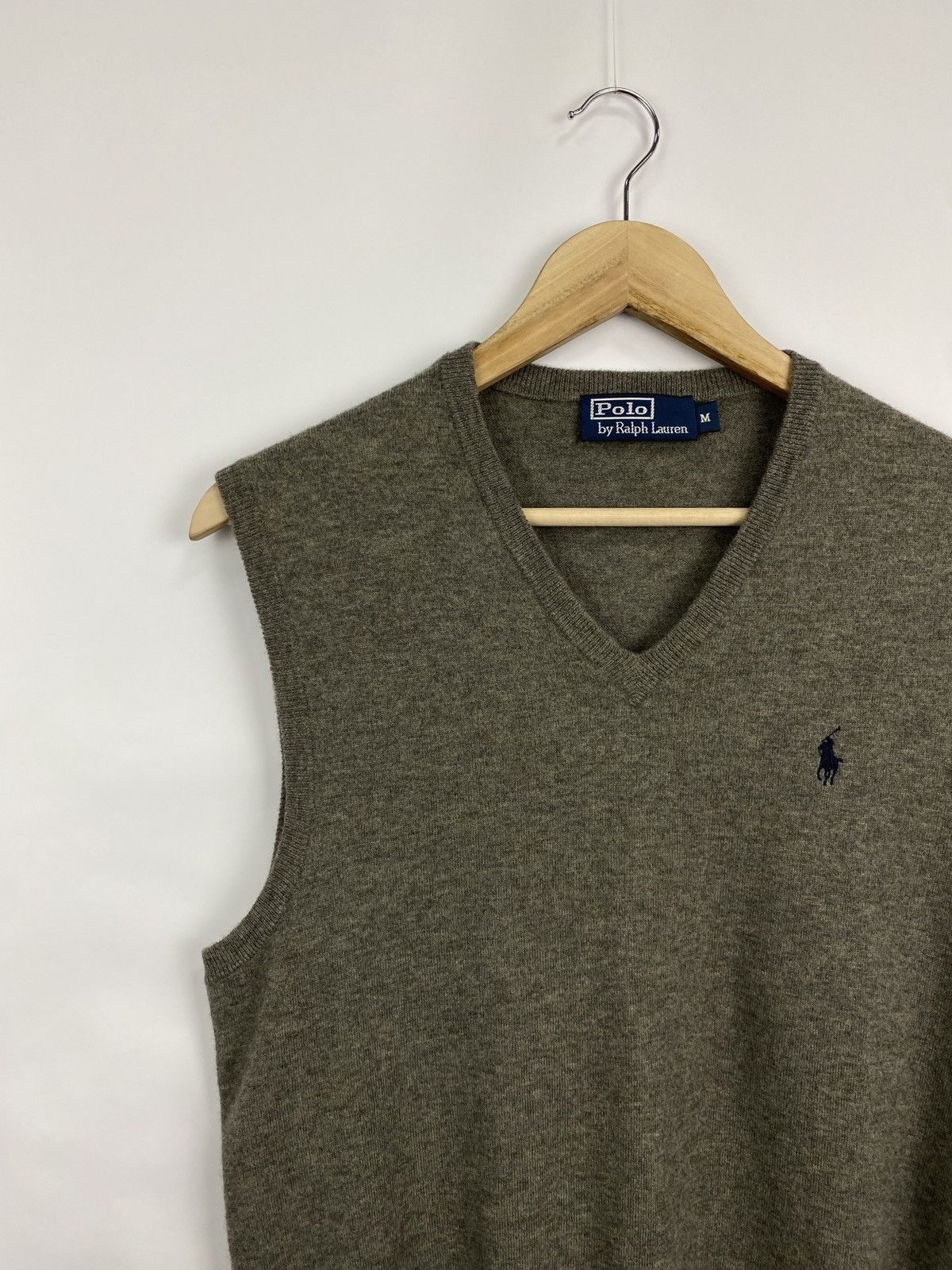 Polo Ralph Lauren 🇺🇸 Vintage 90s Ralph Lauren Merino Wool Knitted Sweater Vest Size US M / EU 48-50 / 2 - 2 Thumbnail