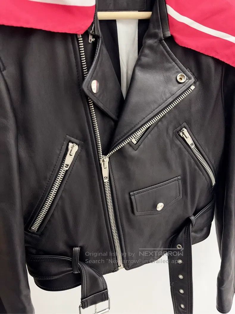 Balenciaga Balenciaga Black Leather Jacket, Size 36, Scarf Removable Size XS / US 0-2 / IT 36-38 - 6 Thumbnail