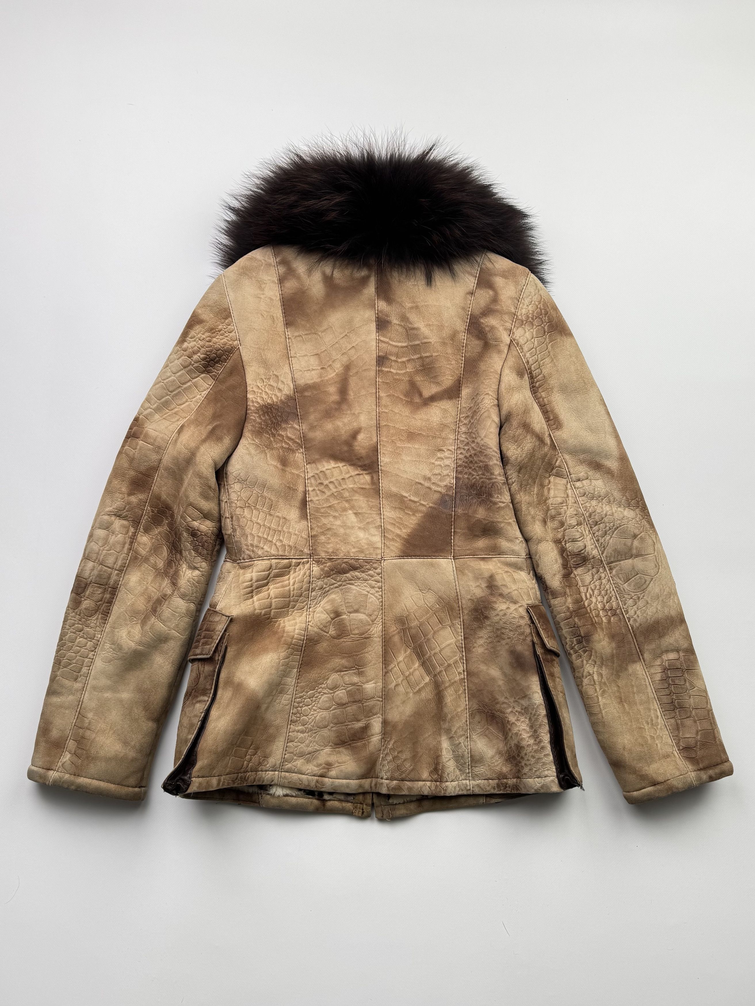 Vintage Vintage Faded Sheepskin Jacket With Fur Neck B230(V163)E2 Size XS / US 0-2 / IT 36-38 - 7 Thumbnail