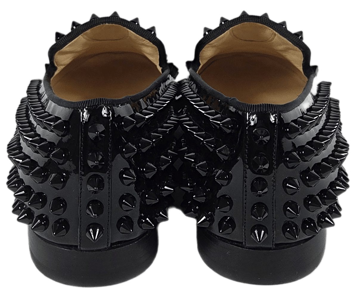 Christian Louboutin Rolling Spikes Flat Patent Calf/GG Flat loafers slip on Size US 6 / IT 36 - 3 Thumbnail