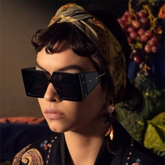 image of New Dior Diorsolar S1U 10A0 Black Grey Sunglasses, Women's