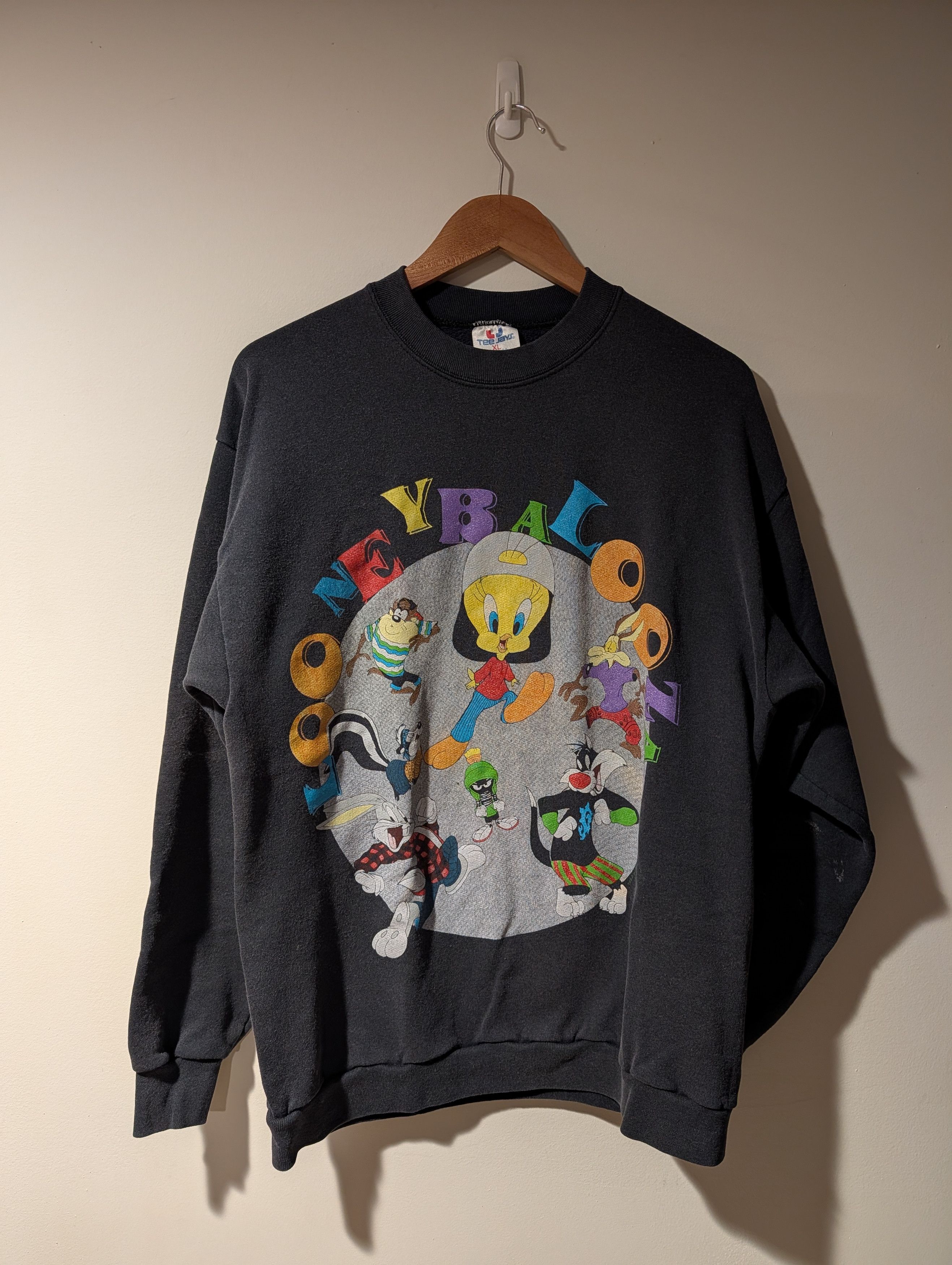 Cartoon Network Vintage 1993 Looney Tunes Balooza Characters Sweatshirt Size US XL / EU 56 / 4 - 1 Thumbnail