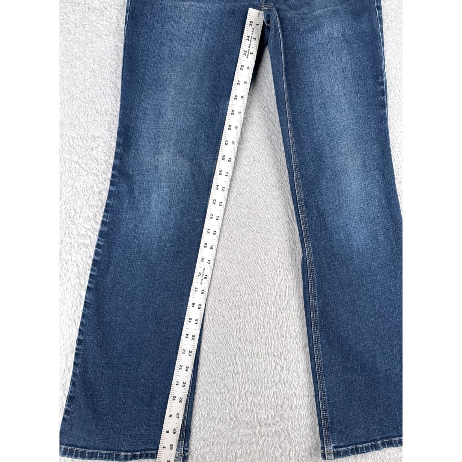 Vintage Chicos Jeans Women Bootcut Jeans 00 Blue Cotton Blend Denim Low Rise 28x30 5-Pocket Designer American Classic Logo Embroidered Slim Size 24" / US 00 / IT 34 - 7 Thumbnail
