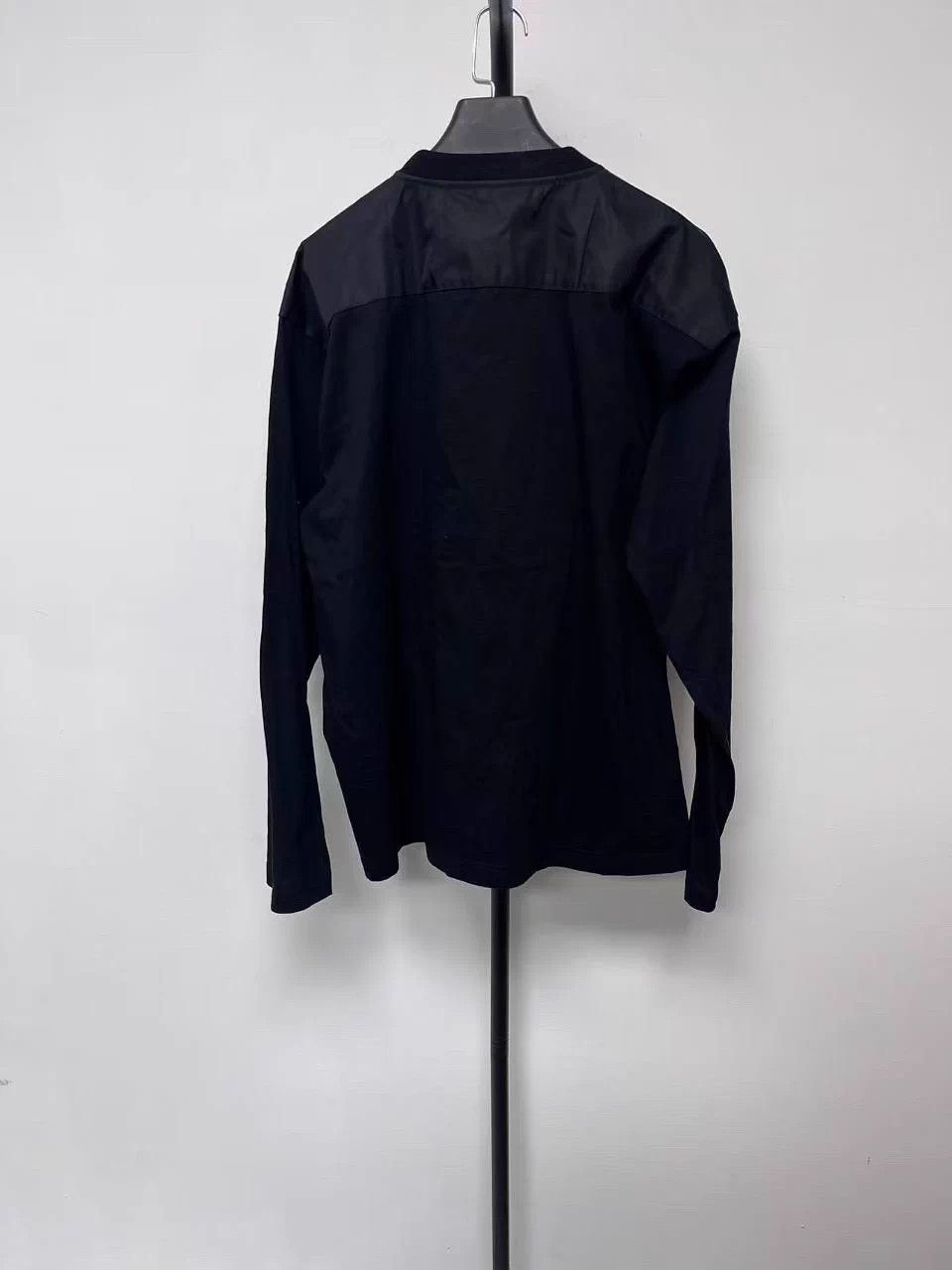 Prada PRADA Men's Black Logo Print Crewneck LS Tee M Size US M / EU 48-50 / 2 - 2 Thumbnail