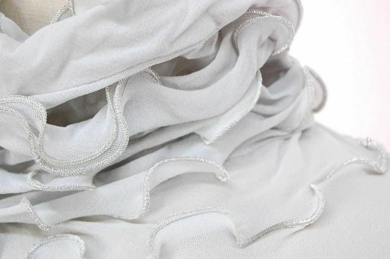 Issey Miyake issey miyake size:3 Light grey petal-shaped collar T-shirt Size XXS / US 00 / IT 34 - 4 Thumbnail