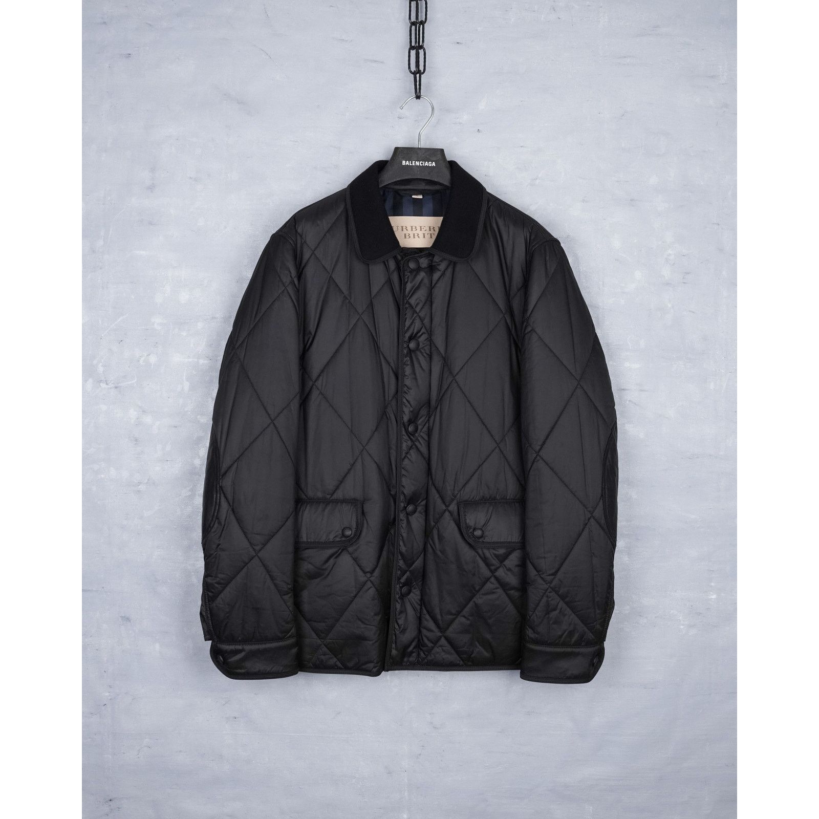 Burberry Burberry brit black quilted lamb leather wool vintage jacket Size US M / EU 48-50 / 2 - 1 Thumbnail