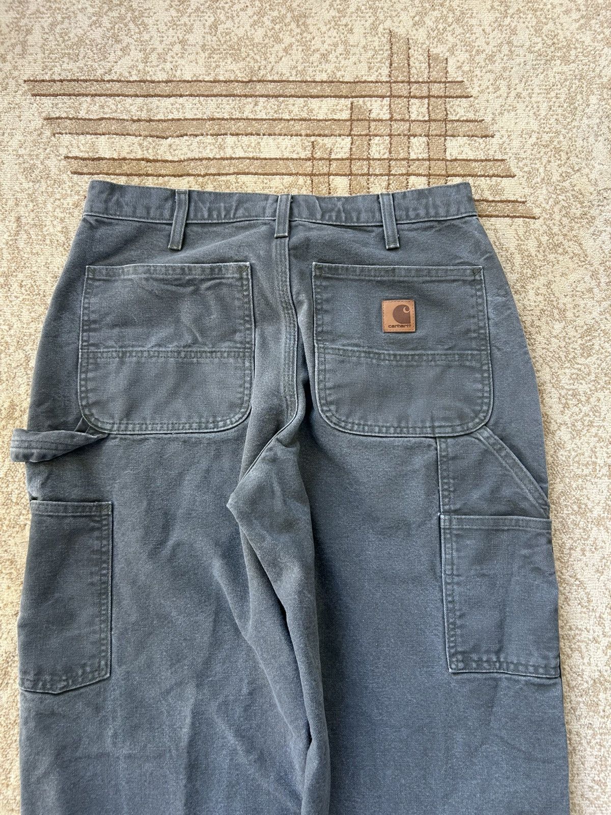 Carhartt Carhartt Faded Moss Green Carpenter Pants Size US 31 - 3 Thumbnail