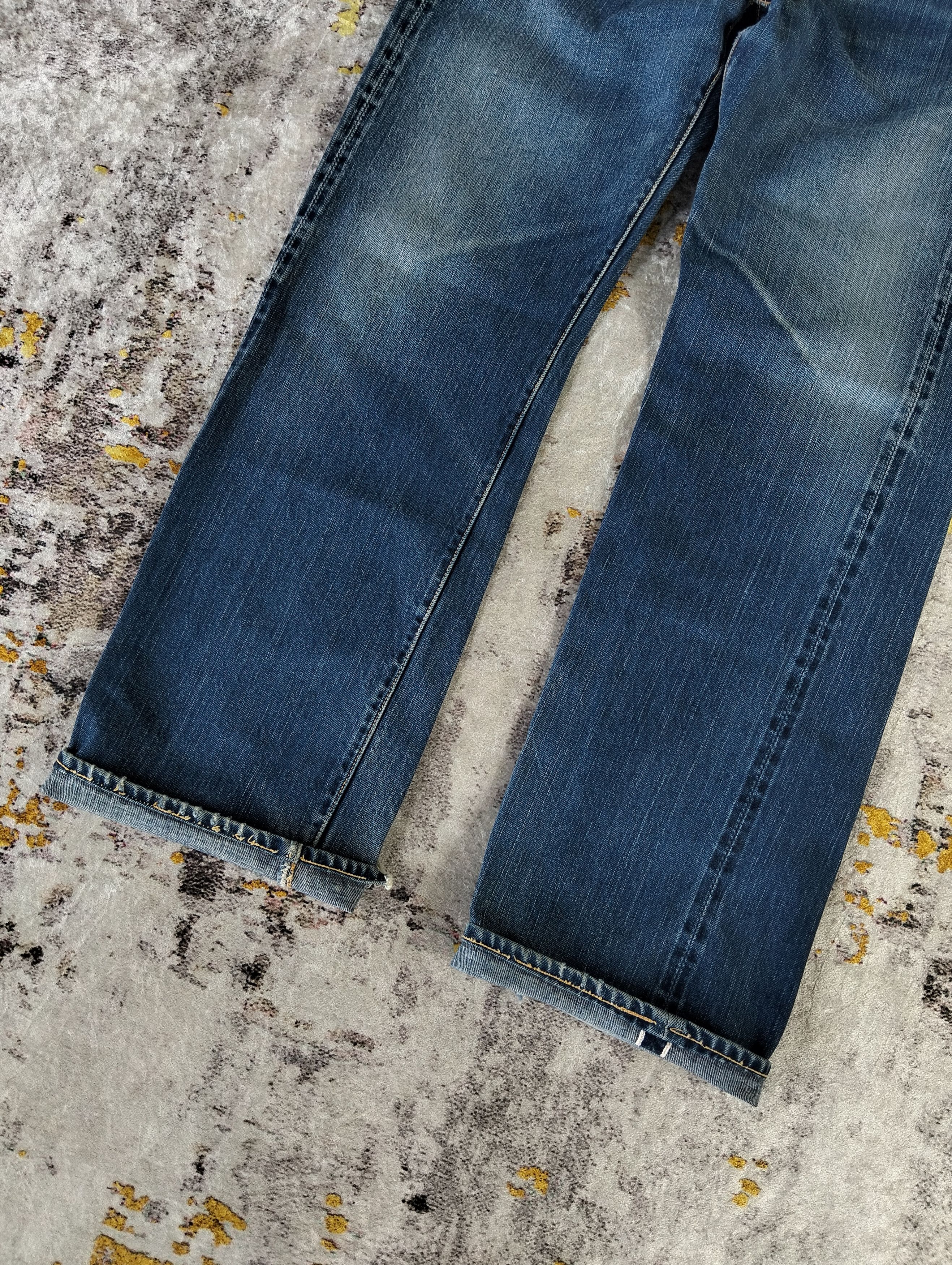 The Flat Head Vintage The Flat Head Button Fly Orange Line Selvedge Denim Size US 30 / EU 46 - 10 Thumbnail