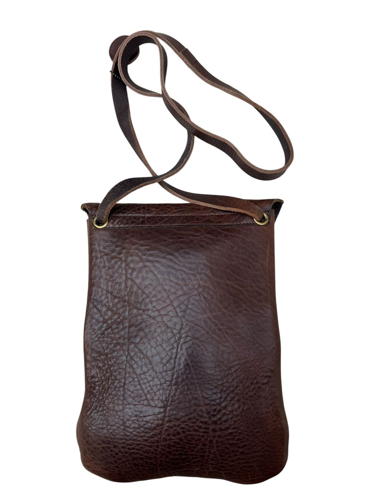 Leather D+ Japan Patina Leather Asymmetrical Sling Bag Size ONE SIZE - 12 Thumbnail