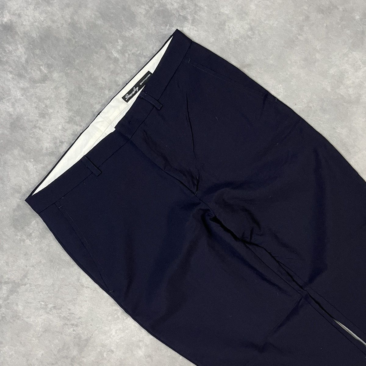 Beams Japan BEAMS BOY JAPAN NAVY WIDE LEG TROUSERS SIDE ADJUSTER PANTS Size US 27 - 2 Thumbnail