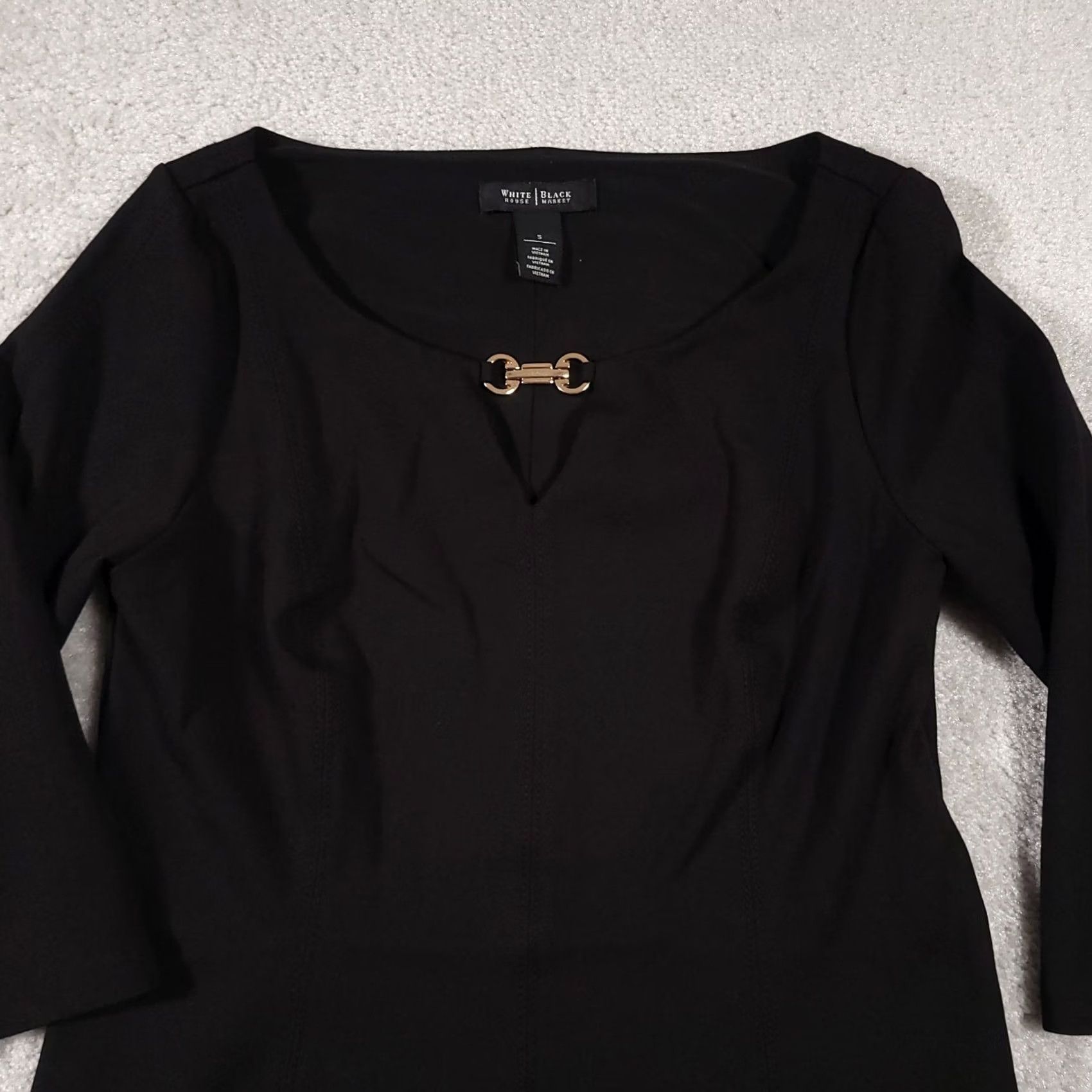 White House Black Market White House Black Market Dress Women's Small Short Long Sleeve Keyhole Career Shirt? Size S / US 4 / IT 40 - 3 Thumbnail