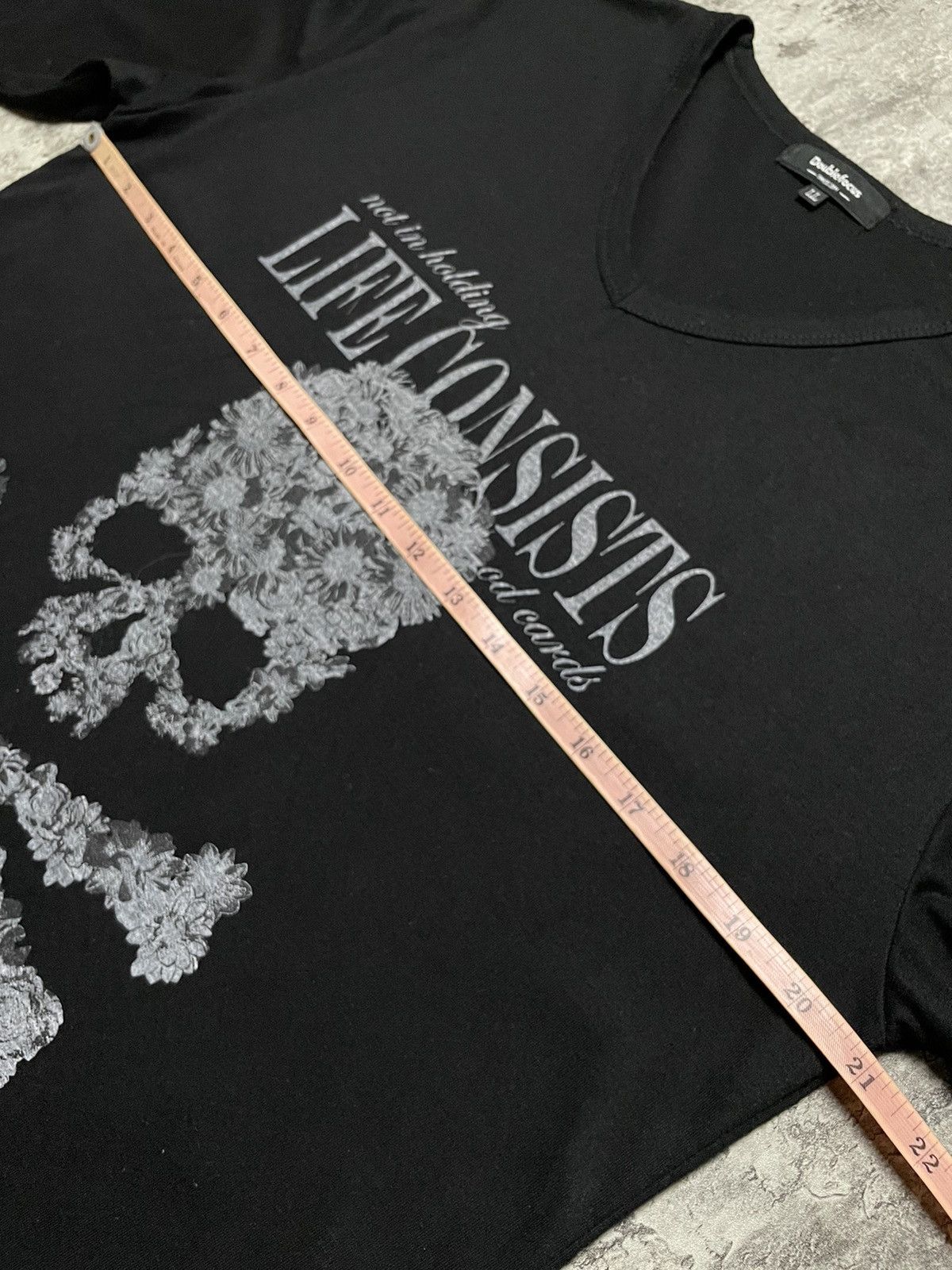 Hysteric Glamour 2000’s Japanese Double Focus Poem Skull Bones Vkei Style Size US L / EU 52-54 / 3 - 8 Thumbnail