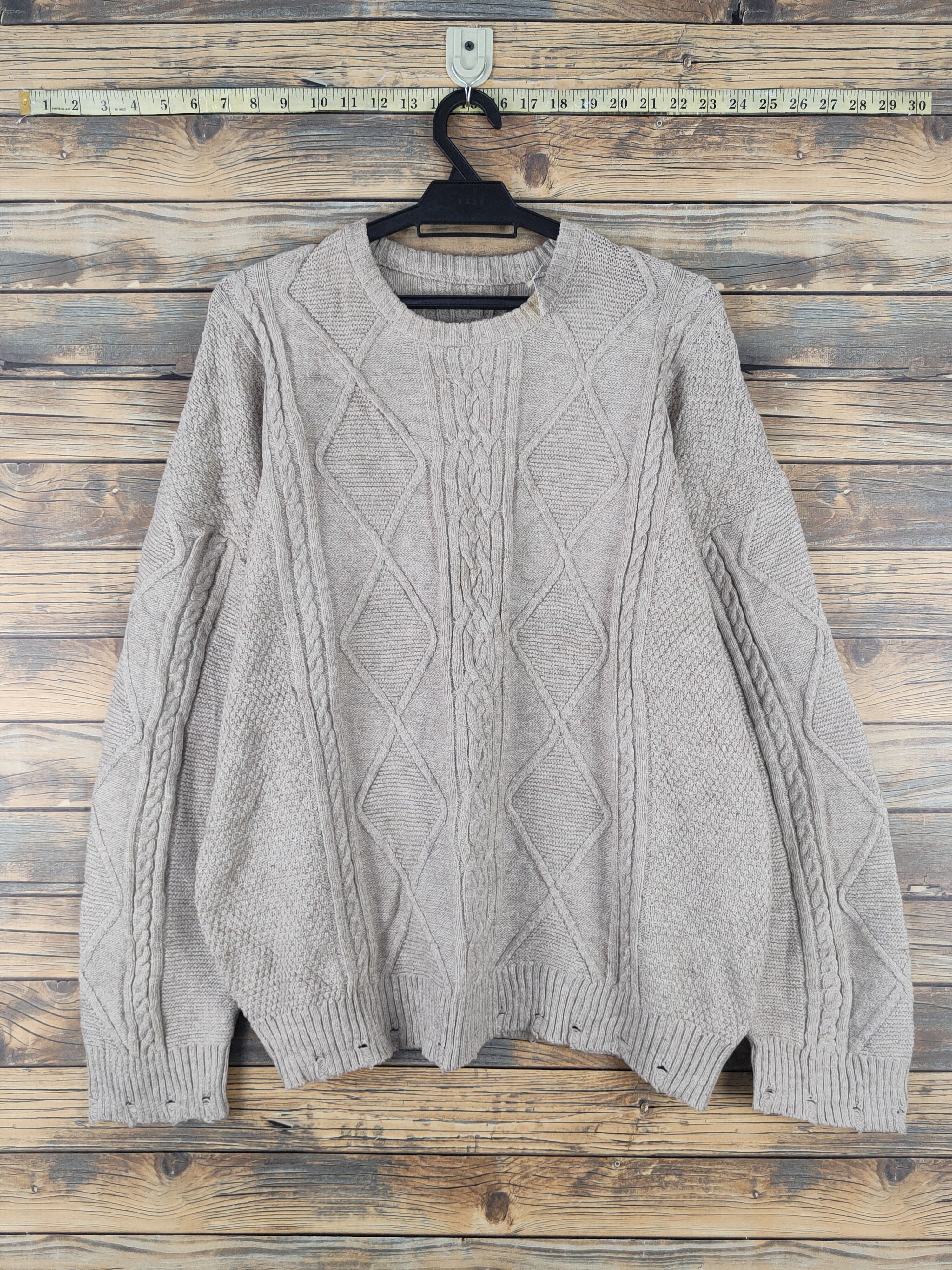 Aran Isles Knitwear Pivot Door Beige Knitwear Sweatshirts #W1817 Size US L / EU 52-54 / 3 - 1 Thumbnail