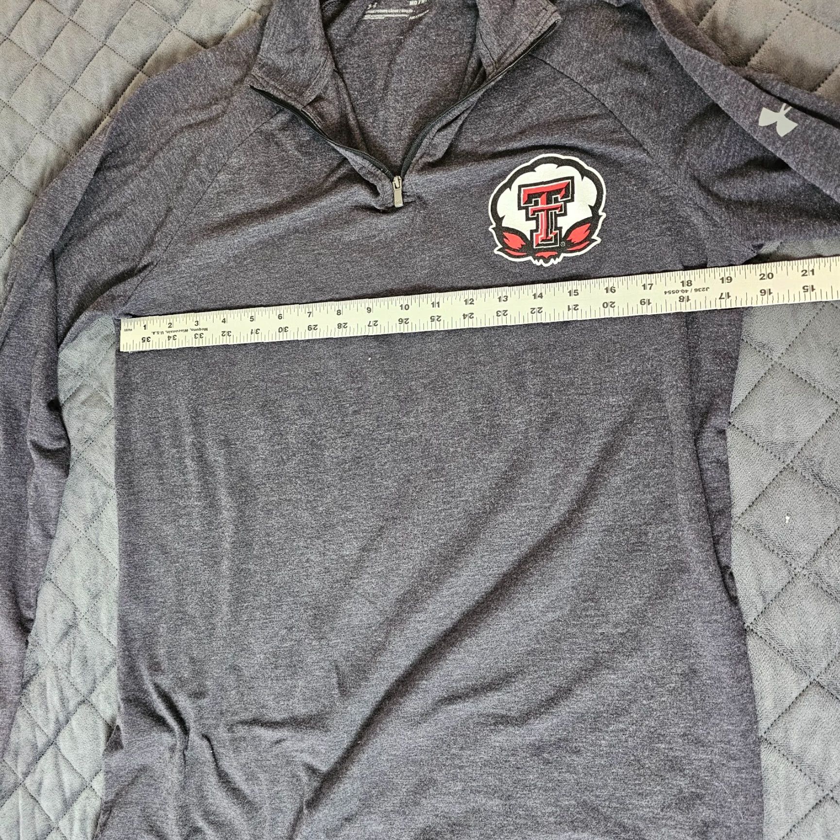 Under Armour UNDER ARMOUR LOOSE Men's Long Sleeve 1/4 Zip Pullover Sweater Gray Texas Tech Pullover Mock Neck Activewear Casual 1/4 Zip Size US M / EU 48-50 / 2 - 6 Thumbnail