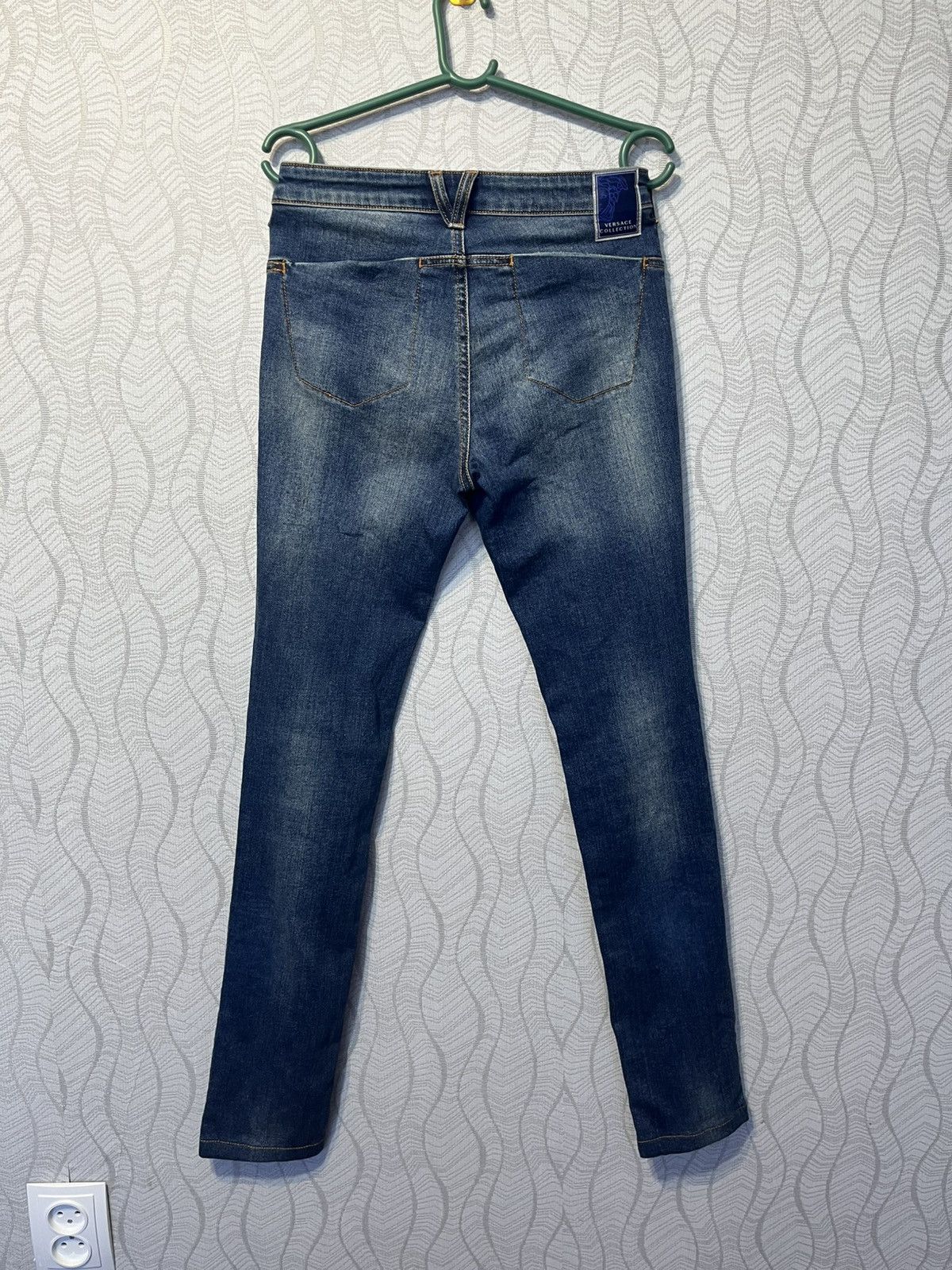 Versace Gianni Versace Blue Slim Jeans Strass Lamp Shade Size 26" / US 2 / IT 38 - 8 Thumbnail