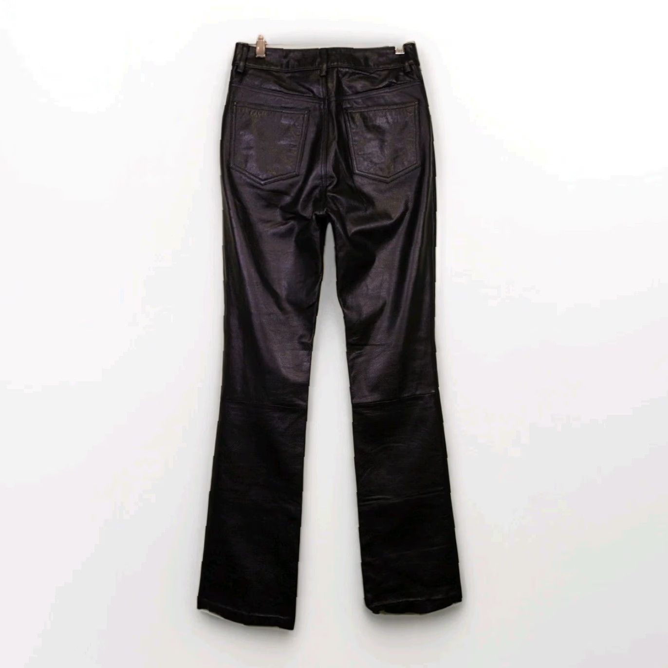 Vintage VINTAGE Wilsons Leather Pants Women Bootcut Leather 27x35 Black 27 Waist Unhemmed 6 Size 27" / US 4 / IT 40 - 2 Thumbnail