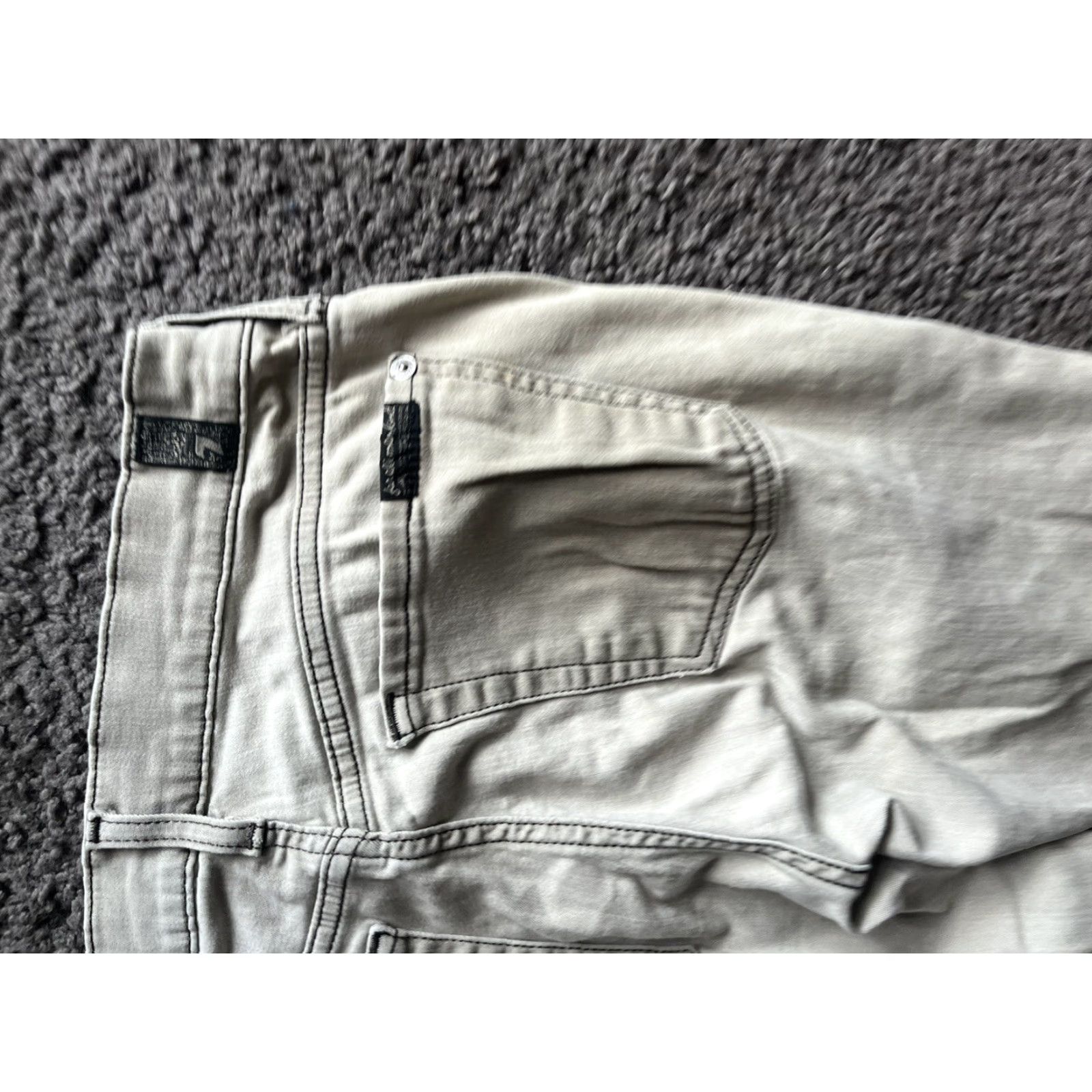 7 For All Mankind 7 For All Mankind pants Women 27 The Skinny Low Rise Gray Solid Size 27" / US 4 / IT 40 - 5 Thumbnail