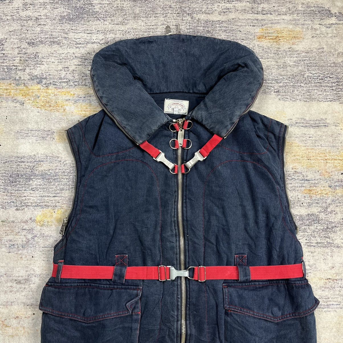 Armani × Vintage Vintage 90s Armani Jeans bondage vest Size US M / EU 48-50 / 2 - 4 Thumbnail