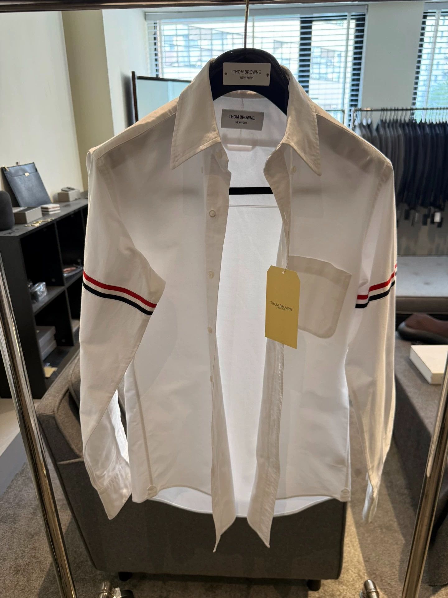 Thom Browne Thom Browne Double Sleeve Logo Shirt Size 2 New Size US M / EU 48-50 / 2 - 1 Thumbnail