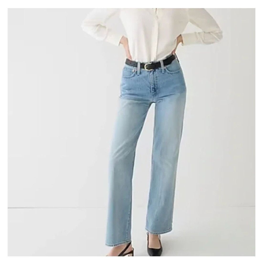 J.Crew NWT J.Crew $138 Women's 29 High-rise '90s wide-leg Jeans Med Size 29" - 3 Thumbnail