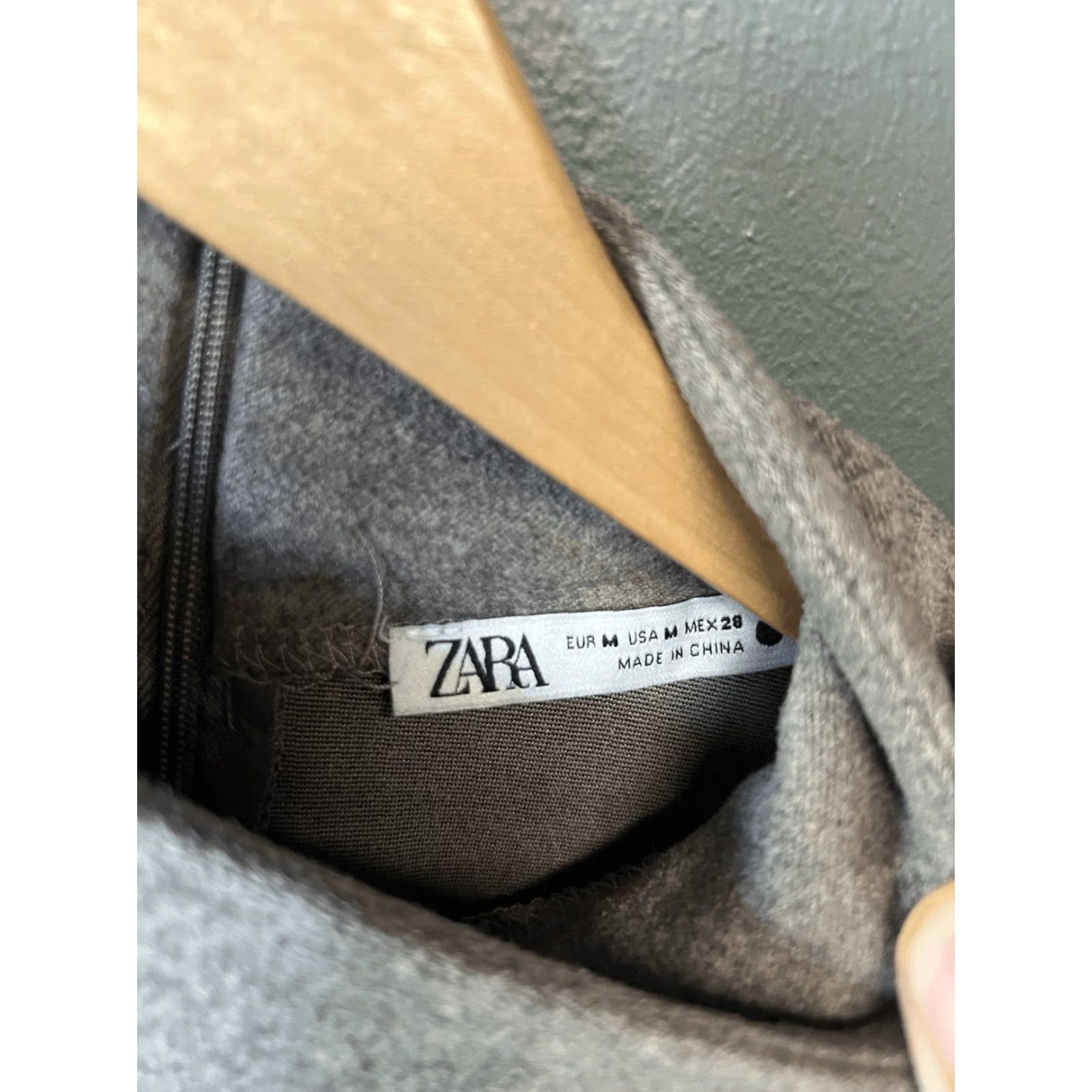 Zara Zara Shirt Dress Brown Knit Short Sleeve Mock Neck Size M Women Size M / US 6-8 / IT 42-44 - 3 Thumbnail