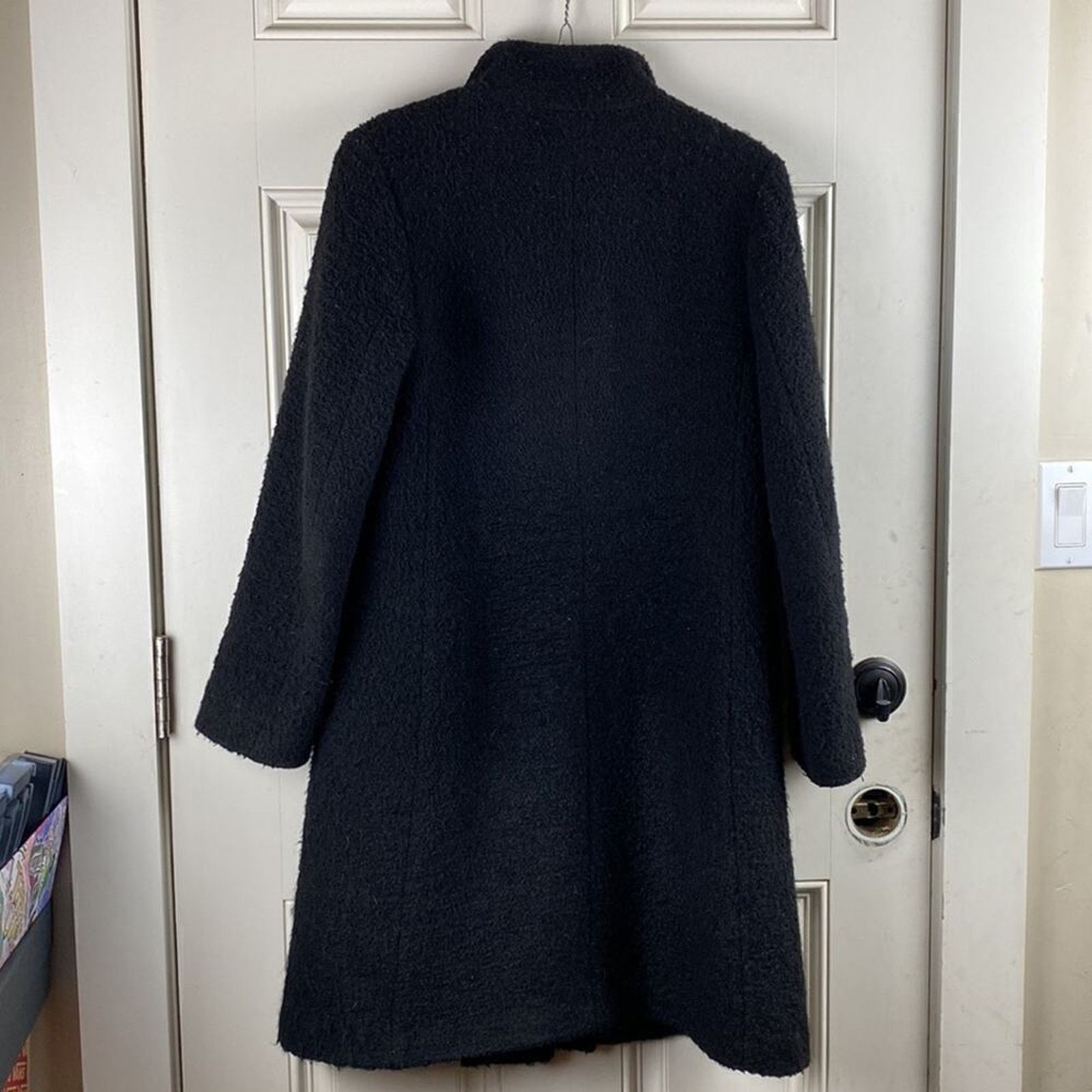 Other FLEURETTE Stand Collar Lined Italian Wool Coat Black 4 Size S / US 4 / IT 40 - 5 Thumbnail