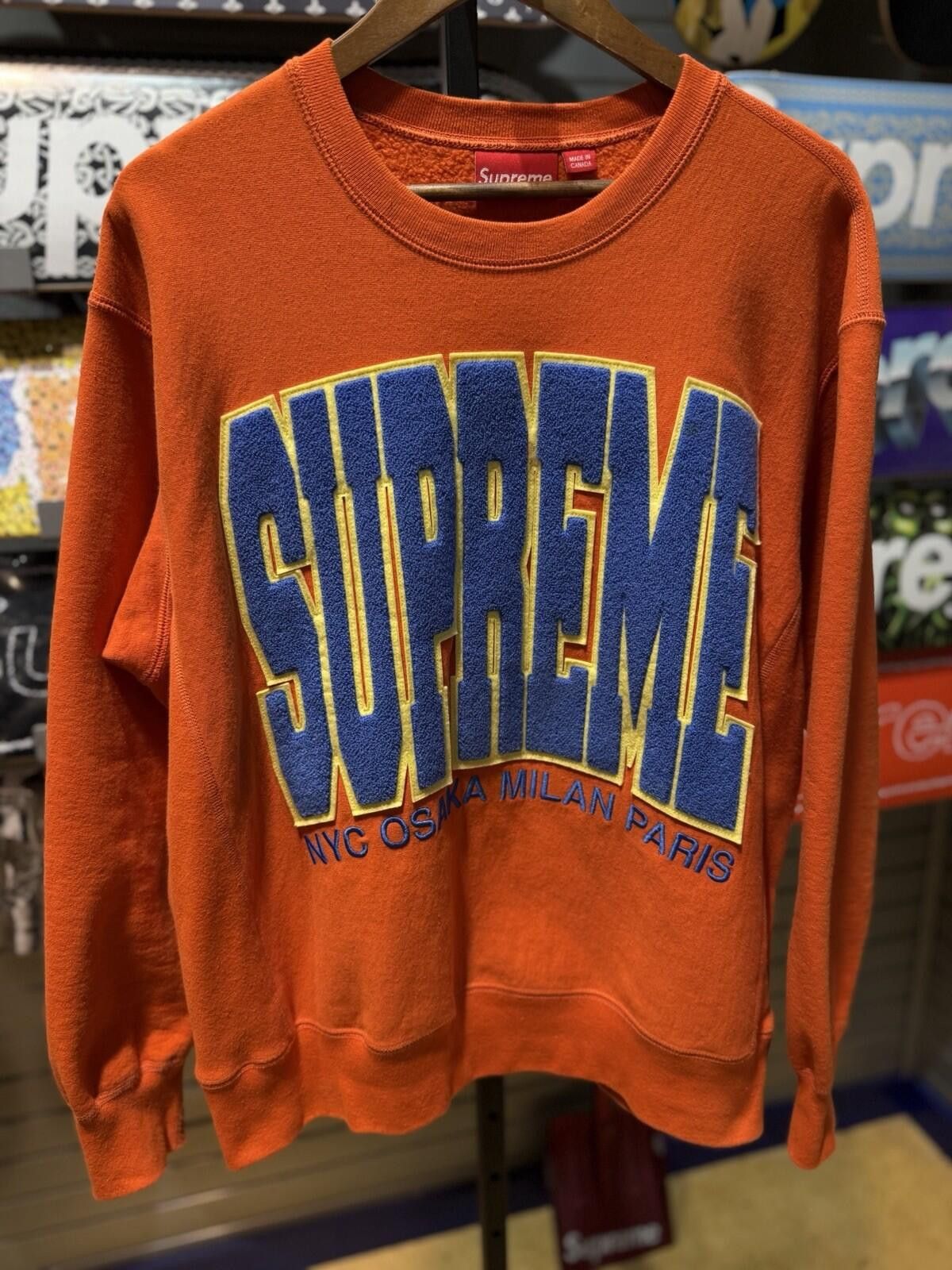 Supreme Supreme Crew Neck Sweatshirt Orange Knicks NYC Medium Size US M / EU 48-50 / 2 - 2 Thumbnail