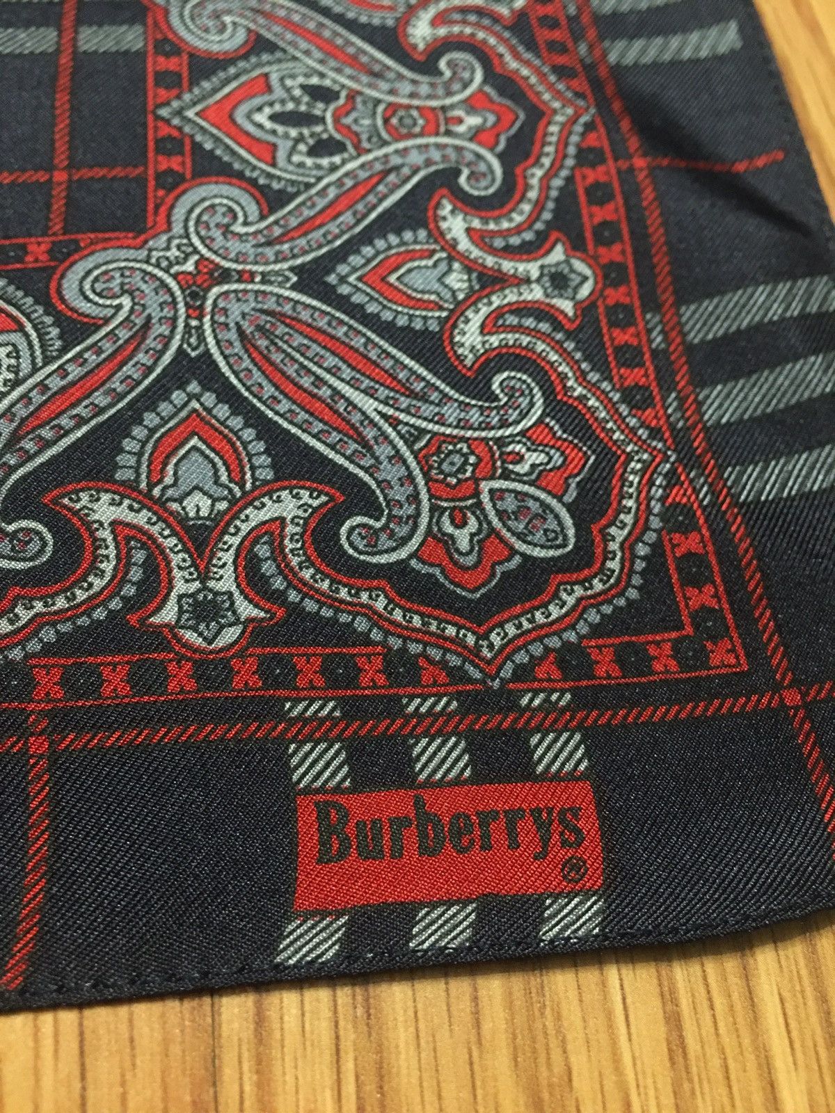 Burberry Burberry’s Vintage Blue Check Tartan Square Silk Scarf Size ONE SIZE - 4 Thumbnail
