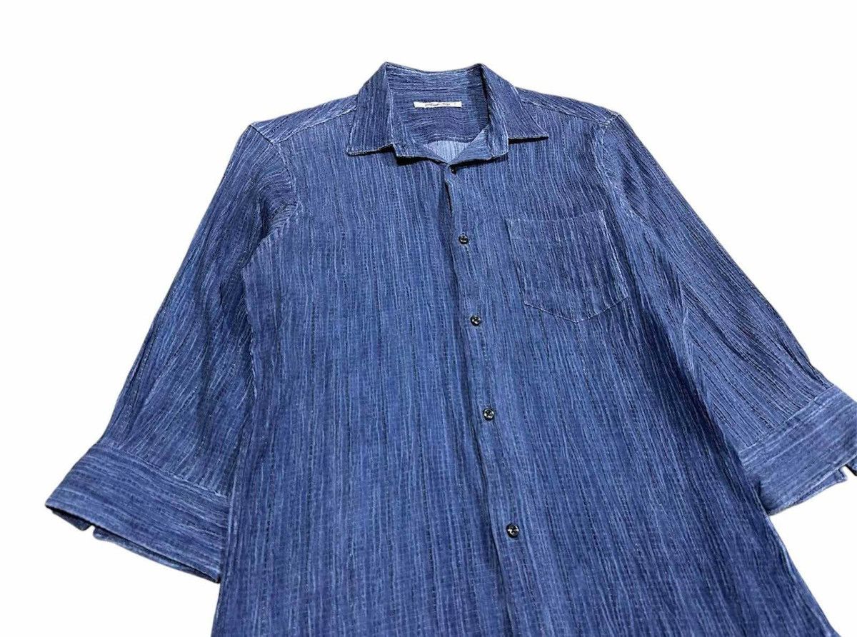 Issey Miyake × Japanese Brand × Vintage 🔥Sick Y2K Japanese Rattle Trap Pleats Shirt Size US L / EU 52-54 / 3 - 3 Thumbnail