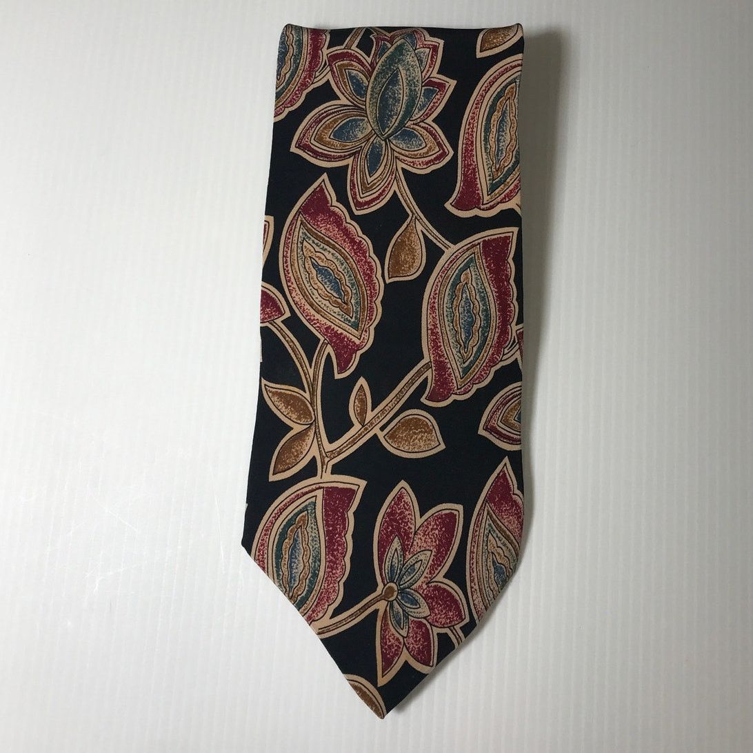 Robert Stock Robert Stock Floral Silk Handmade Necktie Size ONE SIZE - 1 Thumbnail