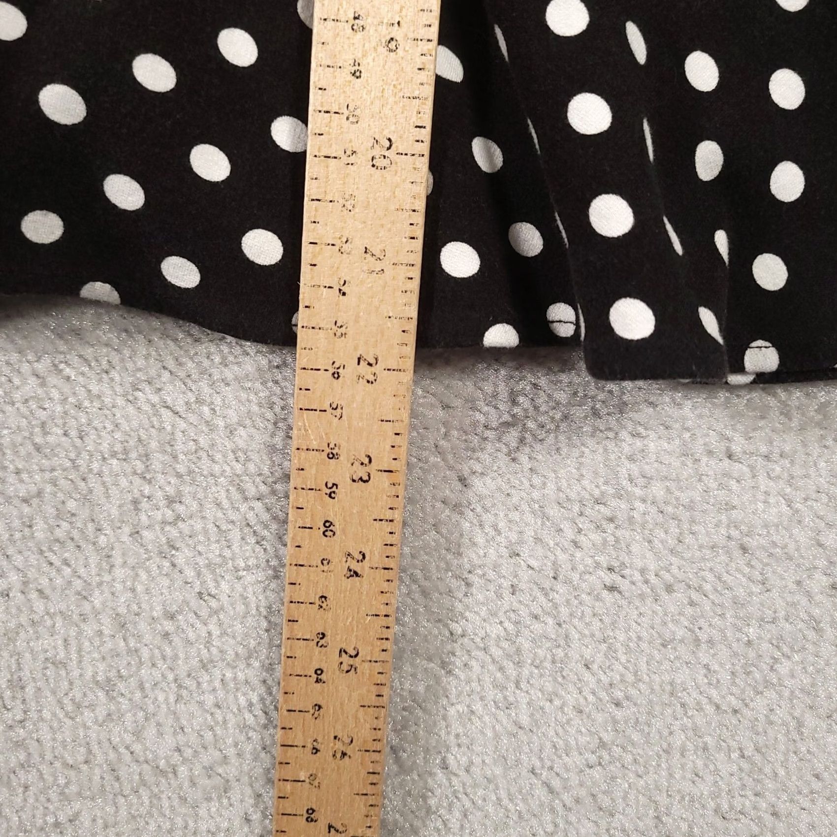 Ralph Lauren Lauren Ralph Lauren Shirt Women's XL Black Polka Dot Crew Neck Stretch Regular Fit, 3/4 Sleeve, Blouse Size XL / US 12-14 / IT 48-50 - 6 Thumbnail