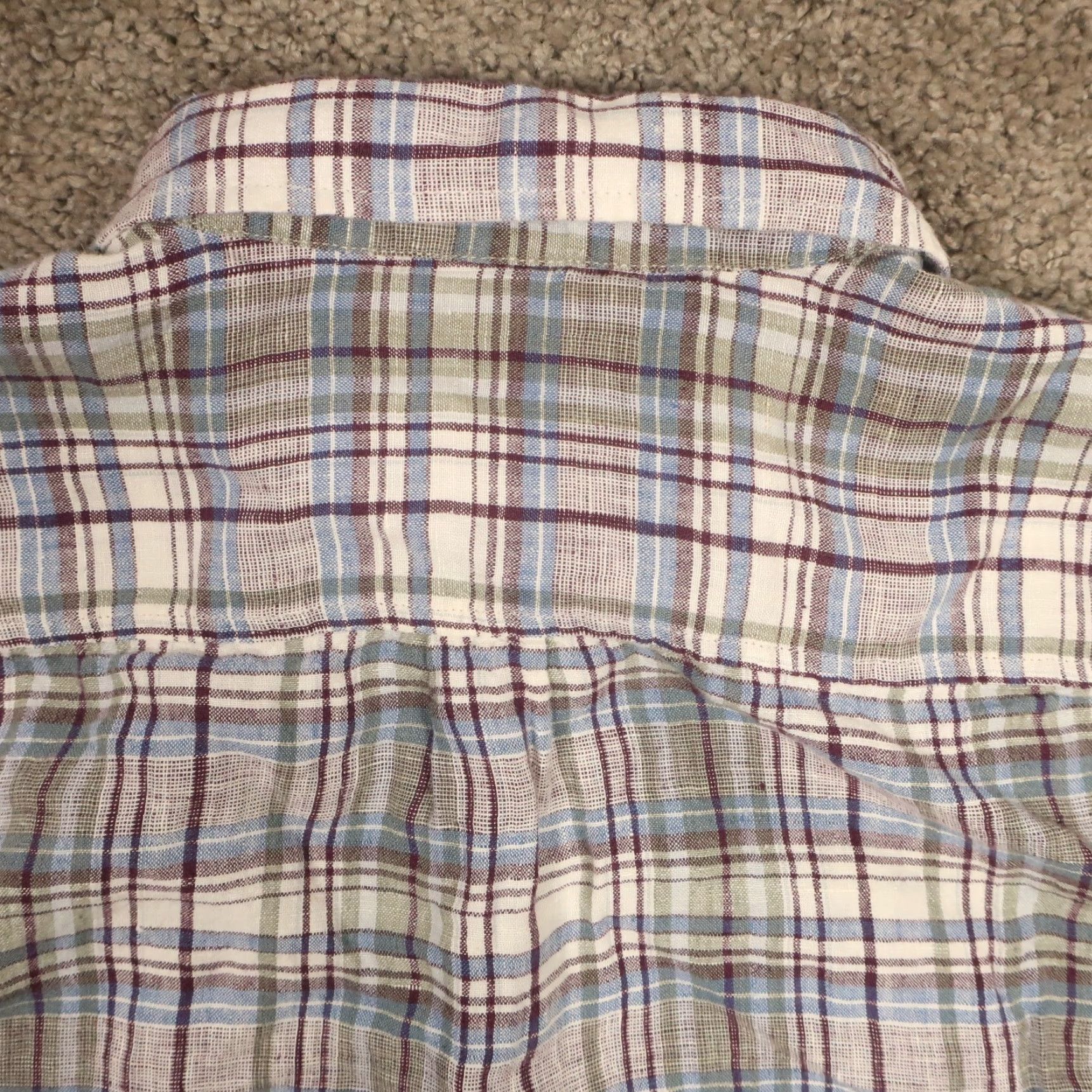 Lucky Brand Lucky Brand Linen Shirt Mens L Multicolor Plaid Button Up Long Sleeve EUC Size US L / EU 52-54 / 3 - 7 Thumbnail