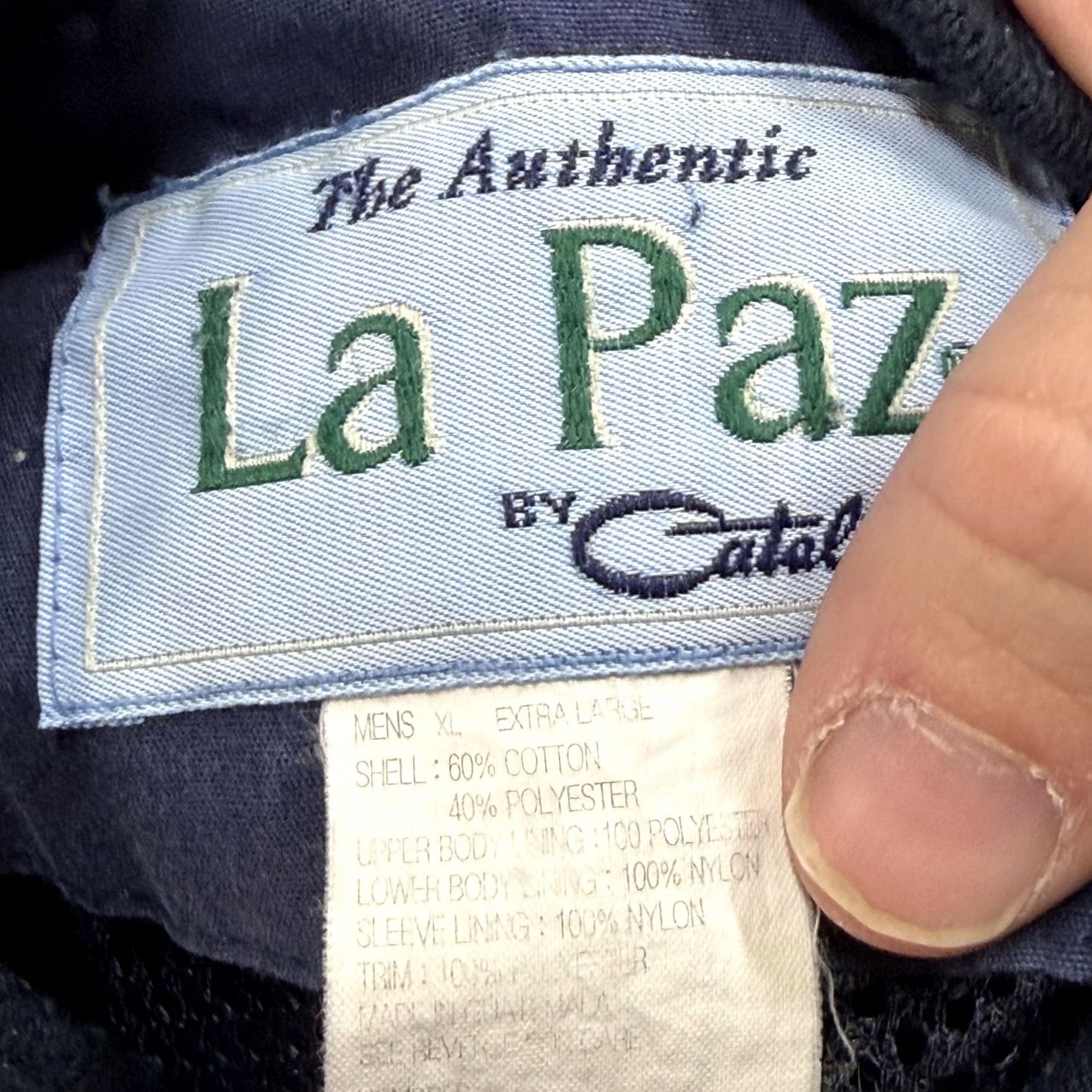 La Paz La Paz by Catalina Jacket Mens XL Blue Canvas Bomber Zip Lined Classic Size US XL / EU 56 / 4 - 3 Thumbnail