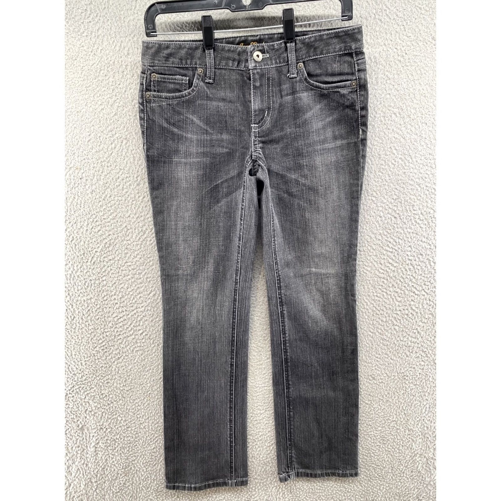 Ann Taylor Ann Taylor Women's Modern Fit Lindsay Waist Gray Denim Jeans Bootcut 2P Petite Denim Gray Jeans Womens Pop Modern Fit Lindsay Waist 2P Petite Size 26" / US 2 / IT 38 - 2 Thumbnail