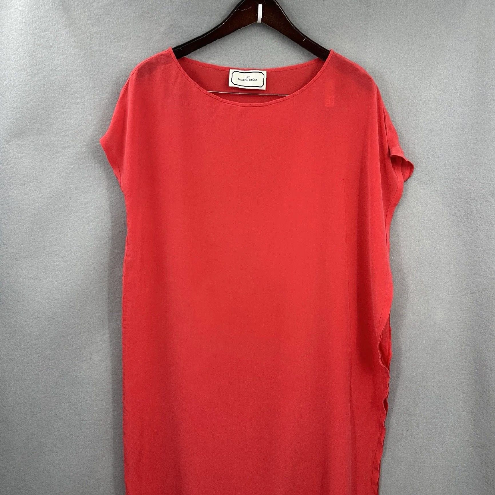 By Malene Birger Malene Birger Asymmetric Midi Dress Womens S Pink Silk Sleeveless Party/Cocktail Preppy Size S / US 4 / IT 40 - 2 Thumbnail
