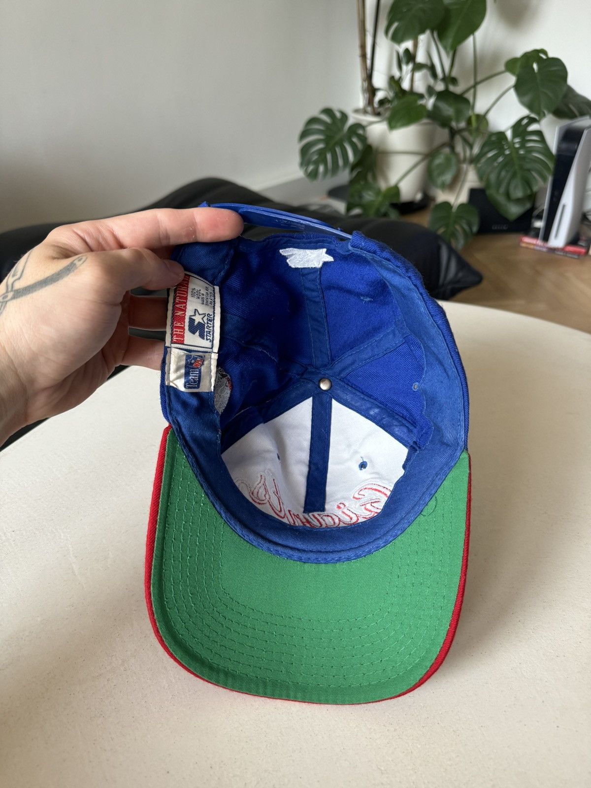 Vintage 90s NY Giants Starter Snapback Hat Pro Line Logo