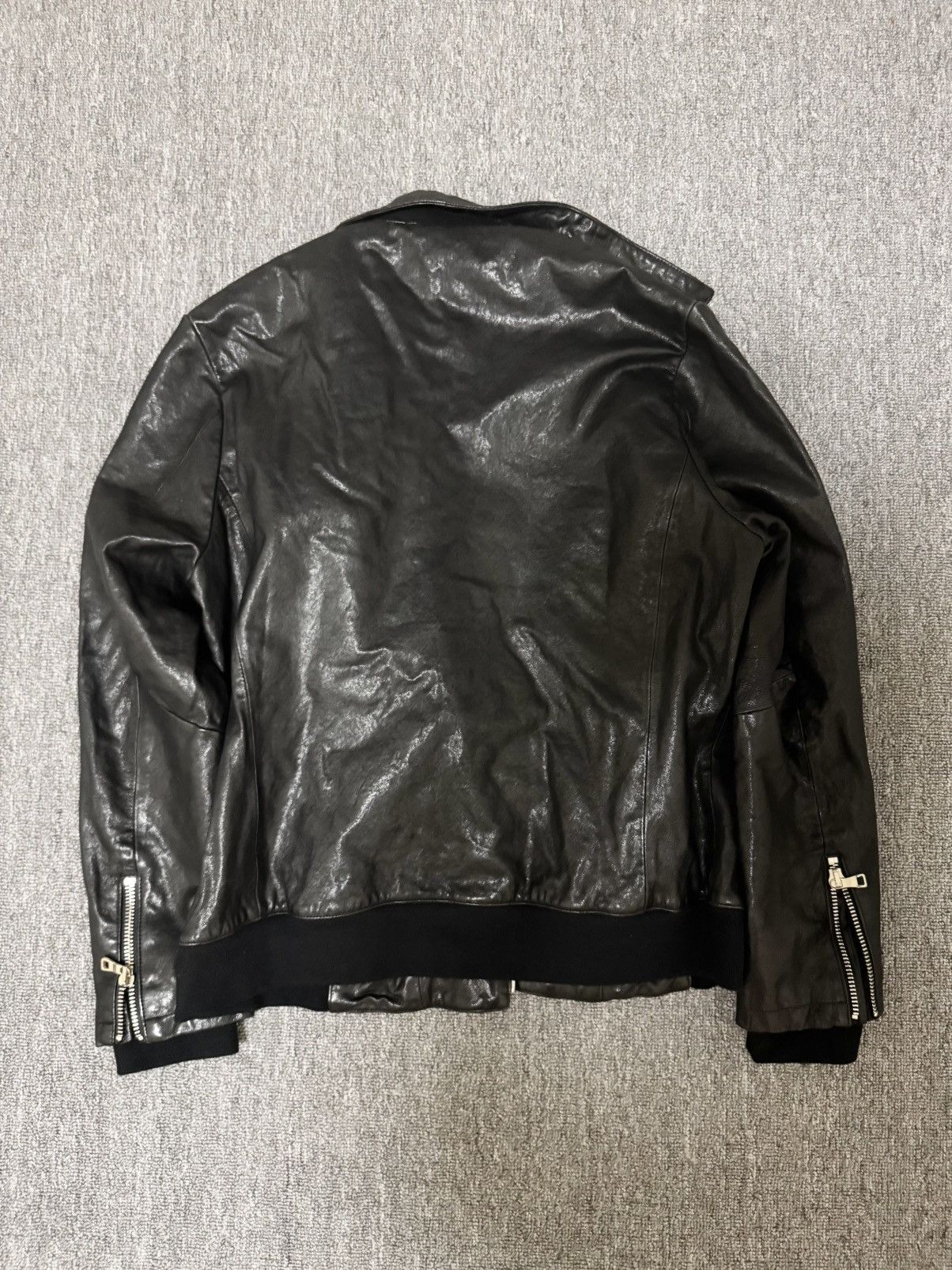 Balmain Balmain laced leather jacket with double zips Size US L / EU 52-54 / 3 - 4 Thumbnail