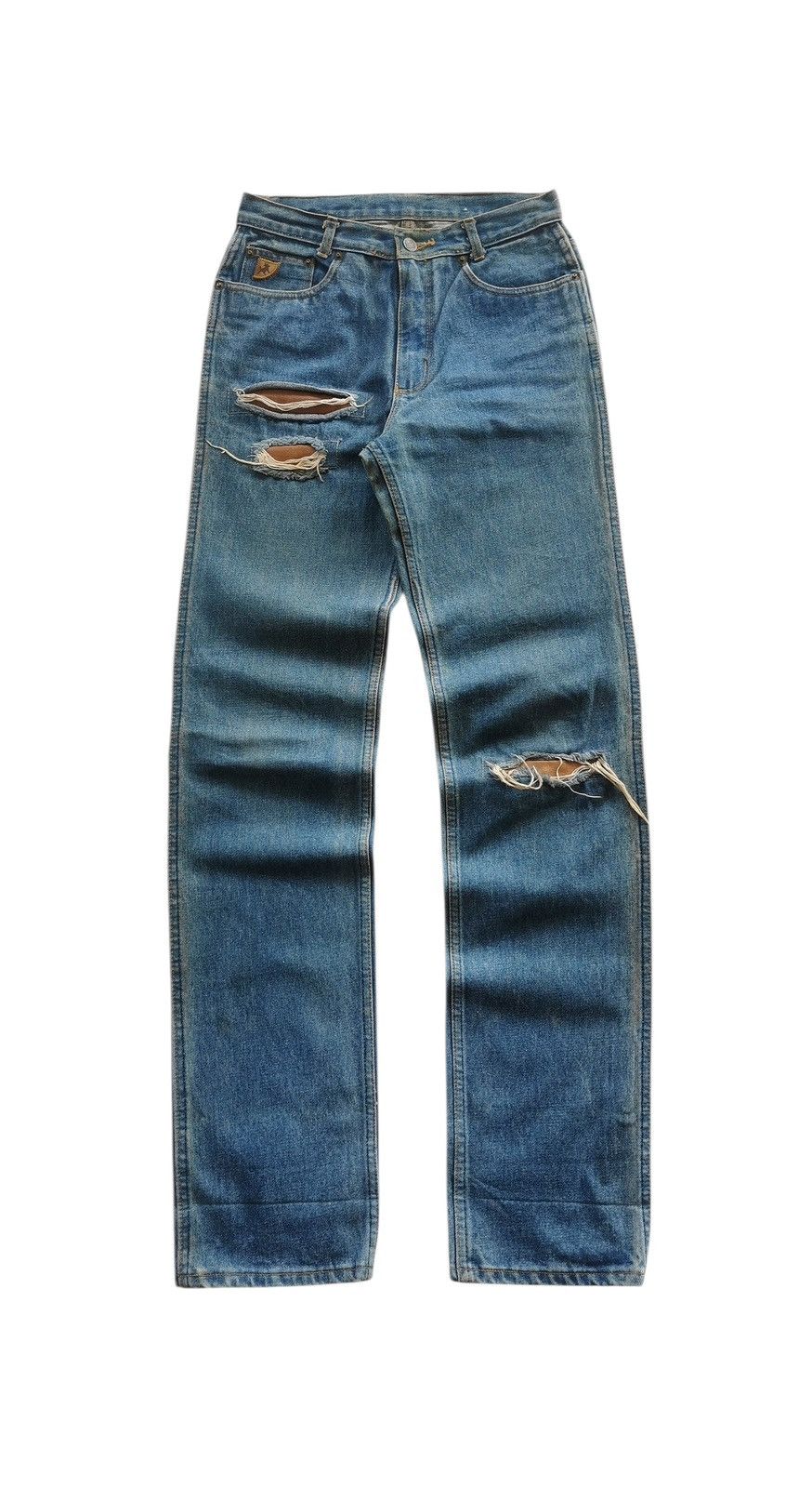 PPFM Vintage Lois Pussy Scratch Patchwork Denim Jeans Size US 27 - 1 Thumbnail