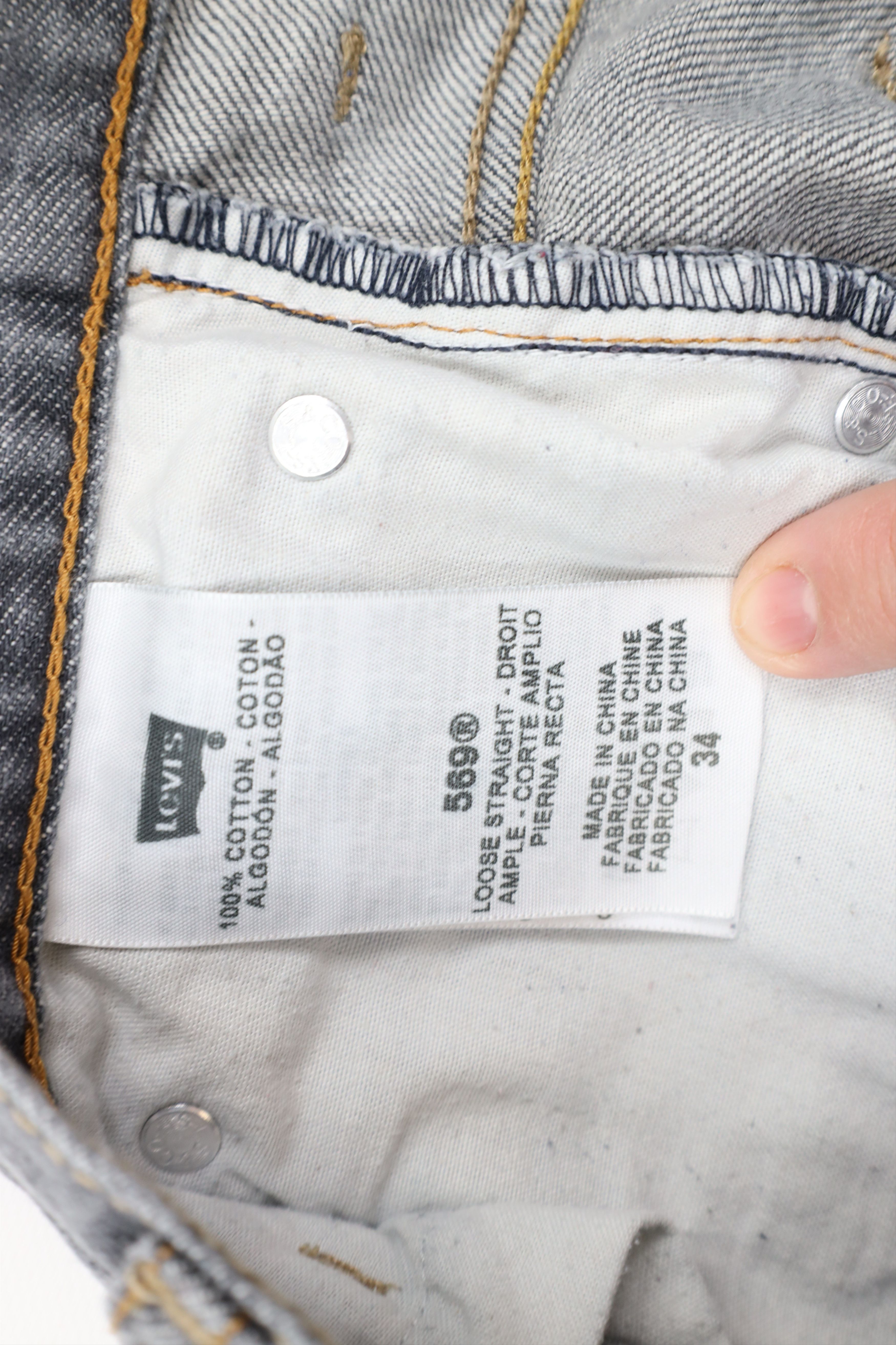 Levi's × Vintage Vintage Y2K Levis 569 Fit Denim Jean Shorts Jorts Gray Size US 34 / EU 50 - 8 Thumbnail