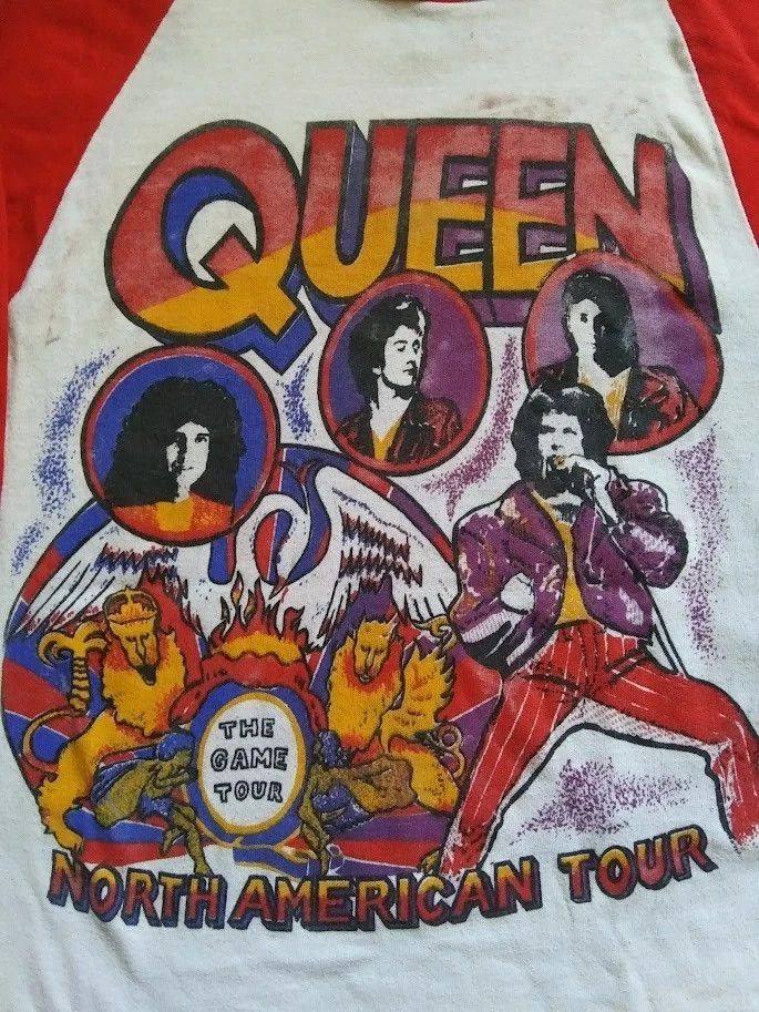 Band Tees Vintage Queen Band The Game 1980 Tour T-shirt Size US M / EU 48-50 / 2 - 6 Thumbnail