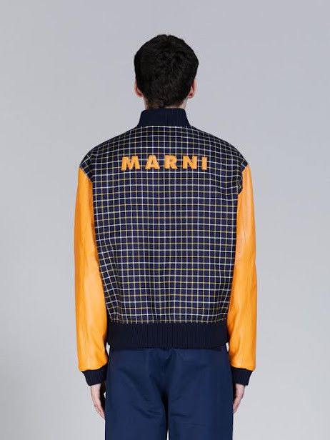 Marni oc11z0525 Jacket With Leather Sleeves in Multicolor Size US L / EU 52-54 / 3 - 2 Thumbnail