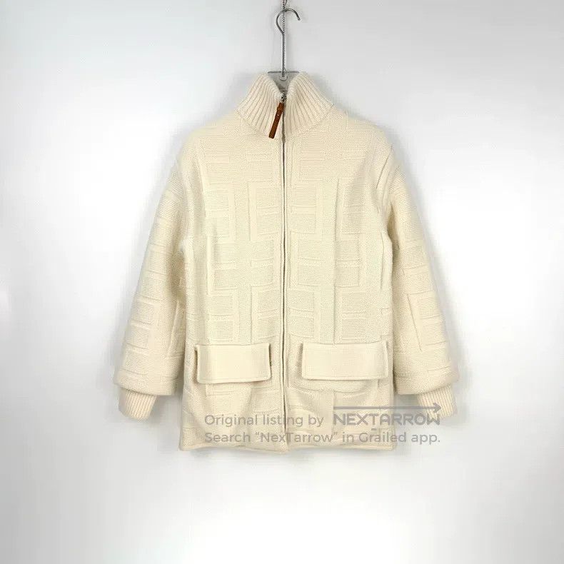 Hermes Hermes Off-White H Logo Wool Cotton Jacket Size XXS / US 00 / IT 34 - 3 Thumbnail