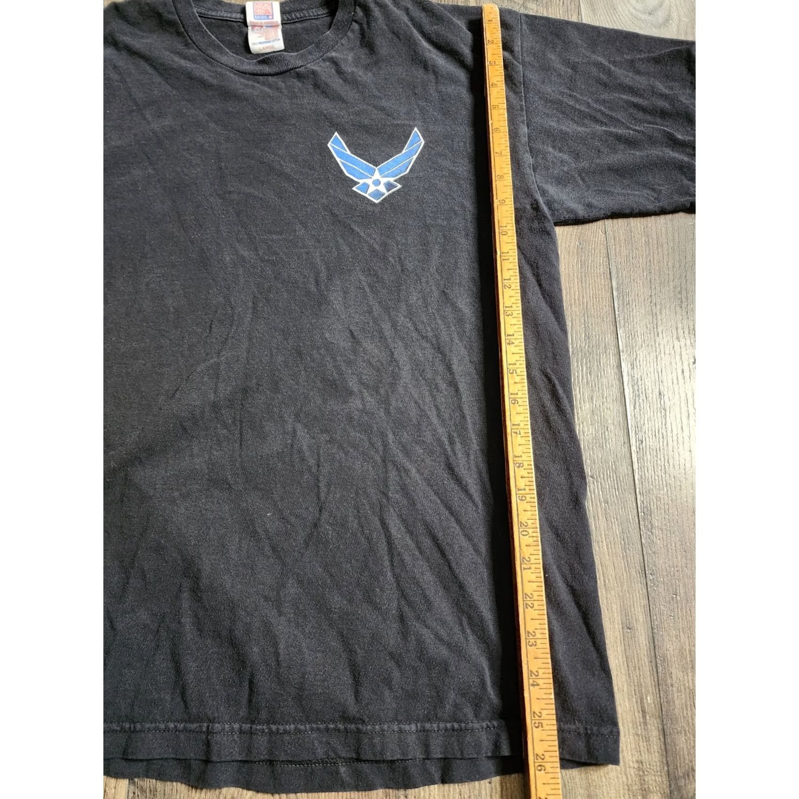 Vintage Bayside Mens L Air Force USAF T Shirt Fighter Jets Aim High Double Sided USA Size US L / EU 52-54 / 3 - 2 Thumbnail