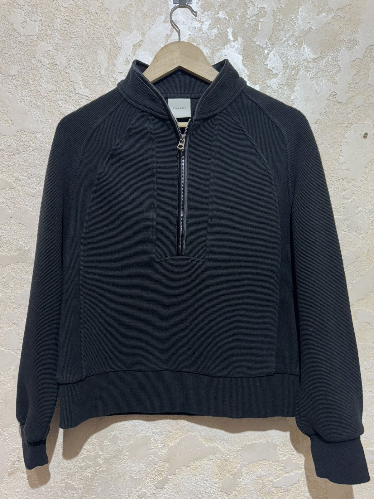 Varley Varley Rhea Ottoman Half Zip Rib Knit Pullover Sweatshirt Size S / US 4 / IT 40 - 1 Thumbnail