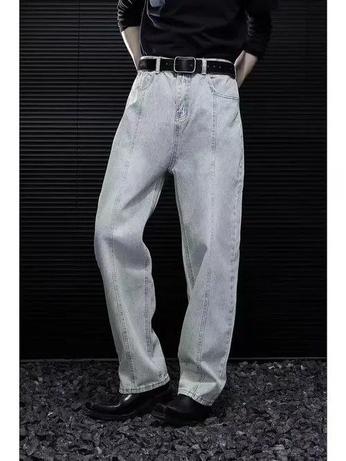 Japanese Brand Light style washed blue baggy jeans Size US 34 / EU 50 - 1 Thumbnail