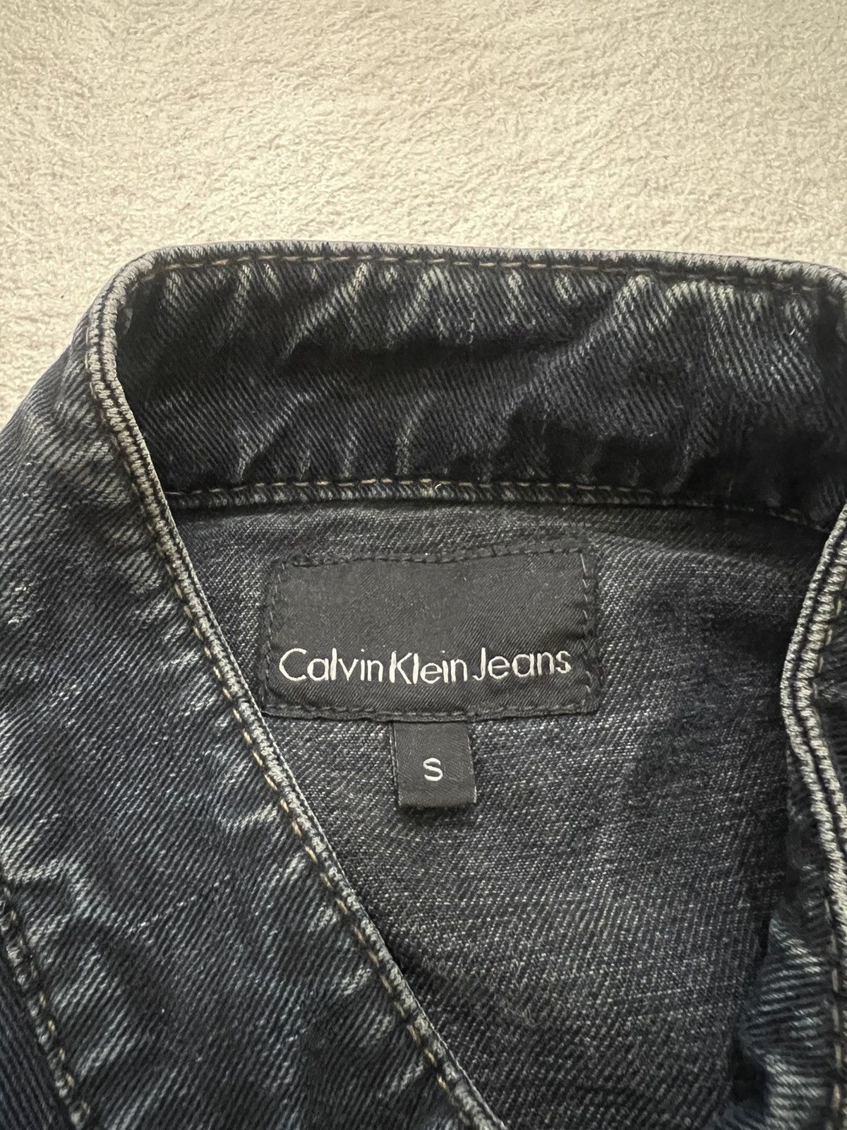 Helmut Lang 2000s Calvin Klein Jeans Wash Napoleon Trucker y2k Lgb Ifsix Size US S / EU 44-46 / 1 - 9 Thumbnail