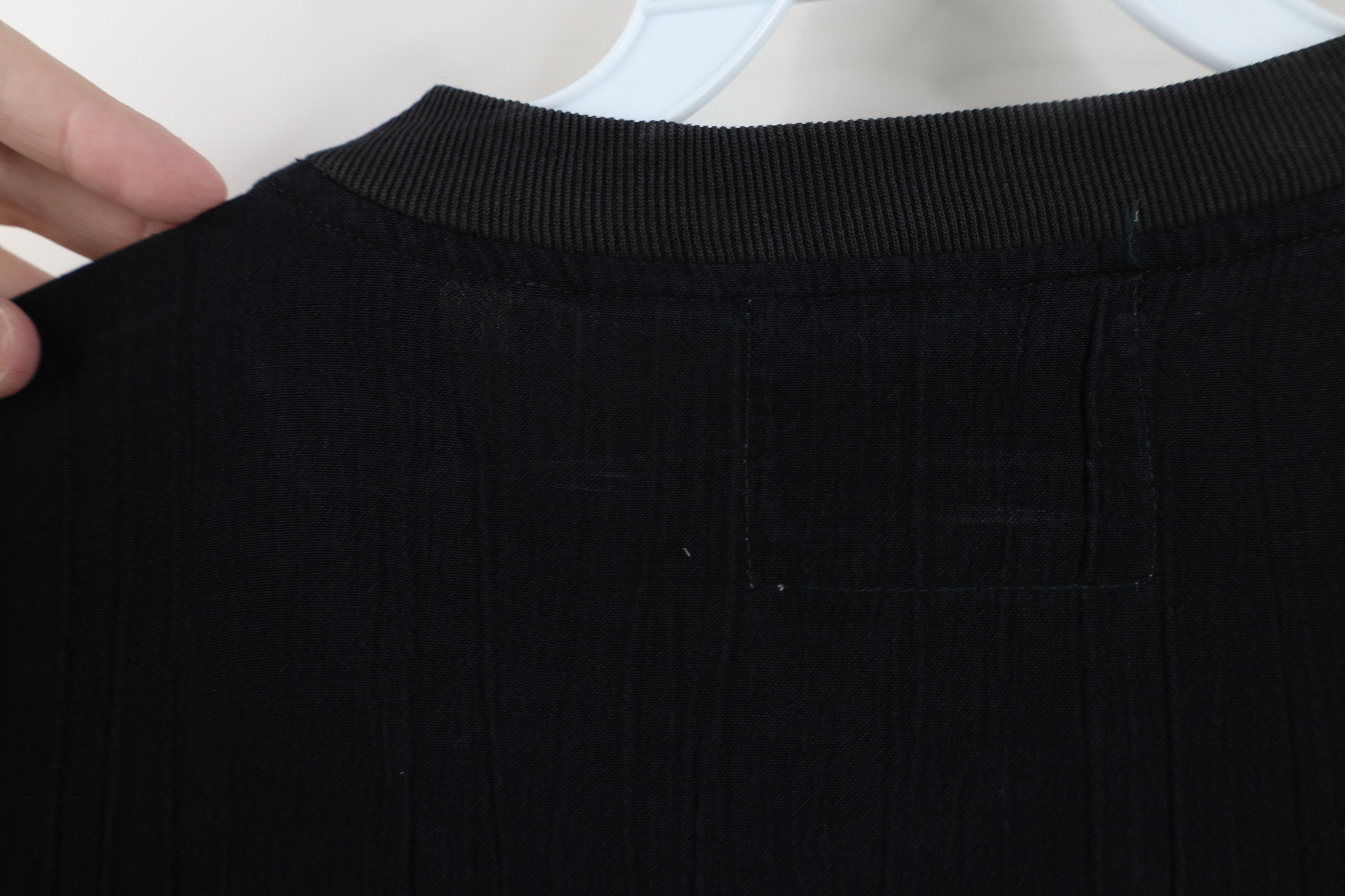 Vintage Vintage 90s Streetwear Gauzy Rayon Knit Pocket T-Shirt Black Size US M / EU 48-50 / 2 - 10 Thumbnail